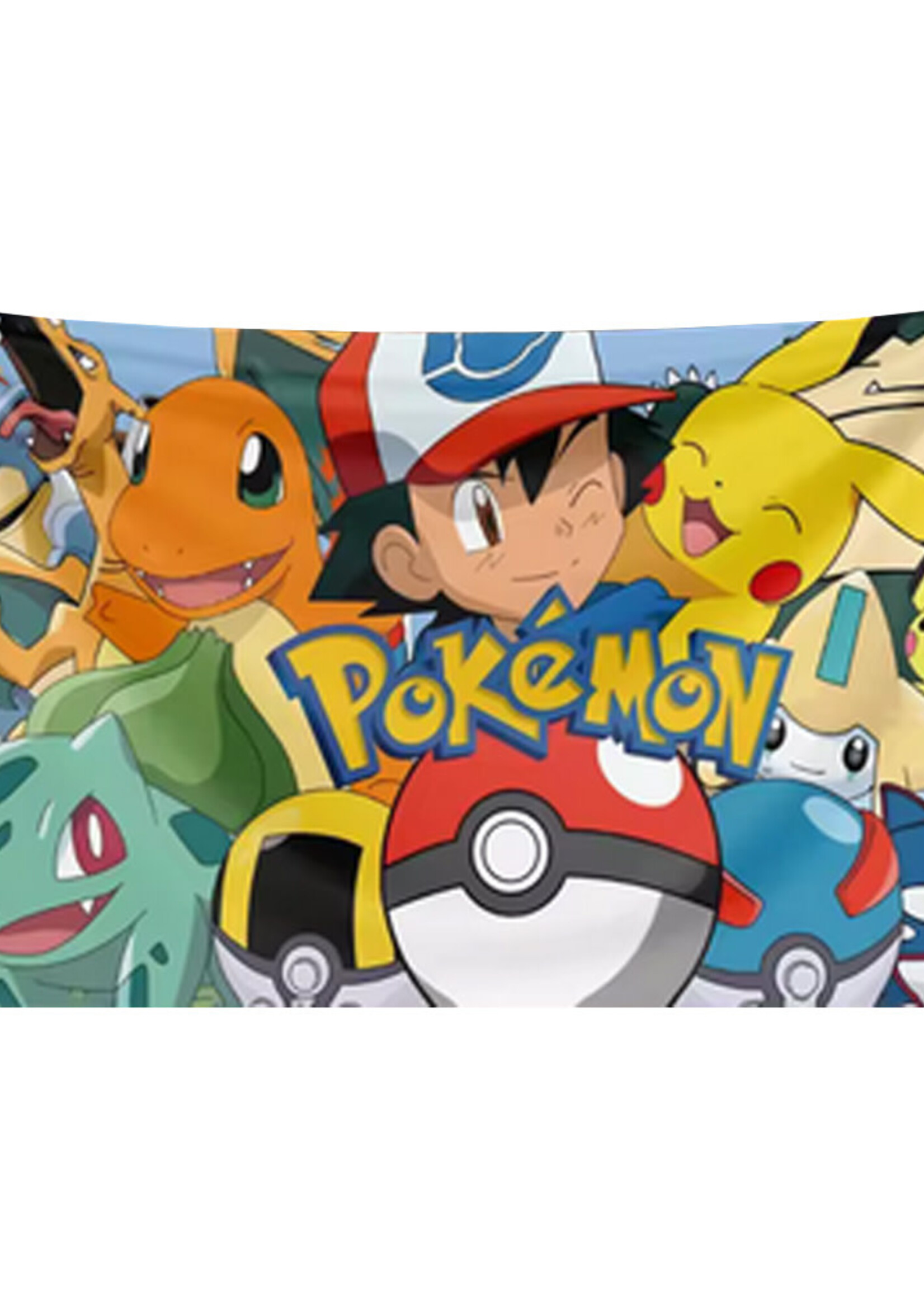Vlag 60 x 90cm Pokémon Ash met  Starters