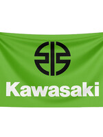 Vlag 60 x 90 cm Kawasaki Logo Groen