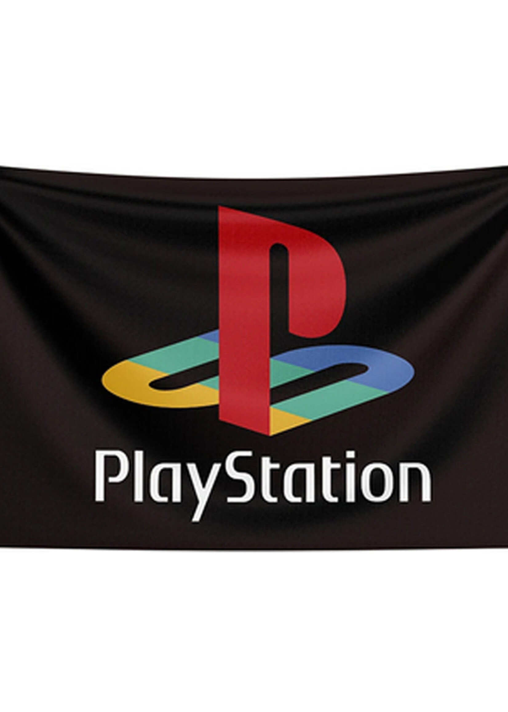 Vlag 60 x 90cm Playstation  Logo Zwart