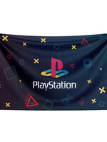 Vlag 60 x 90cm Playstation  Logo Blauw