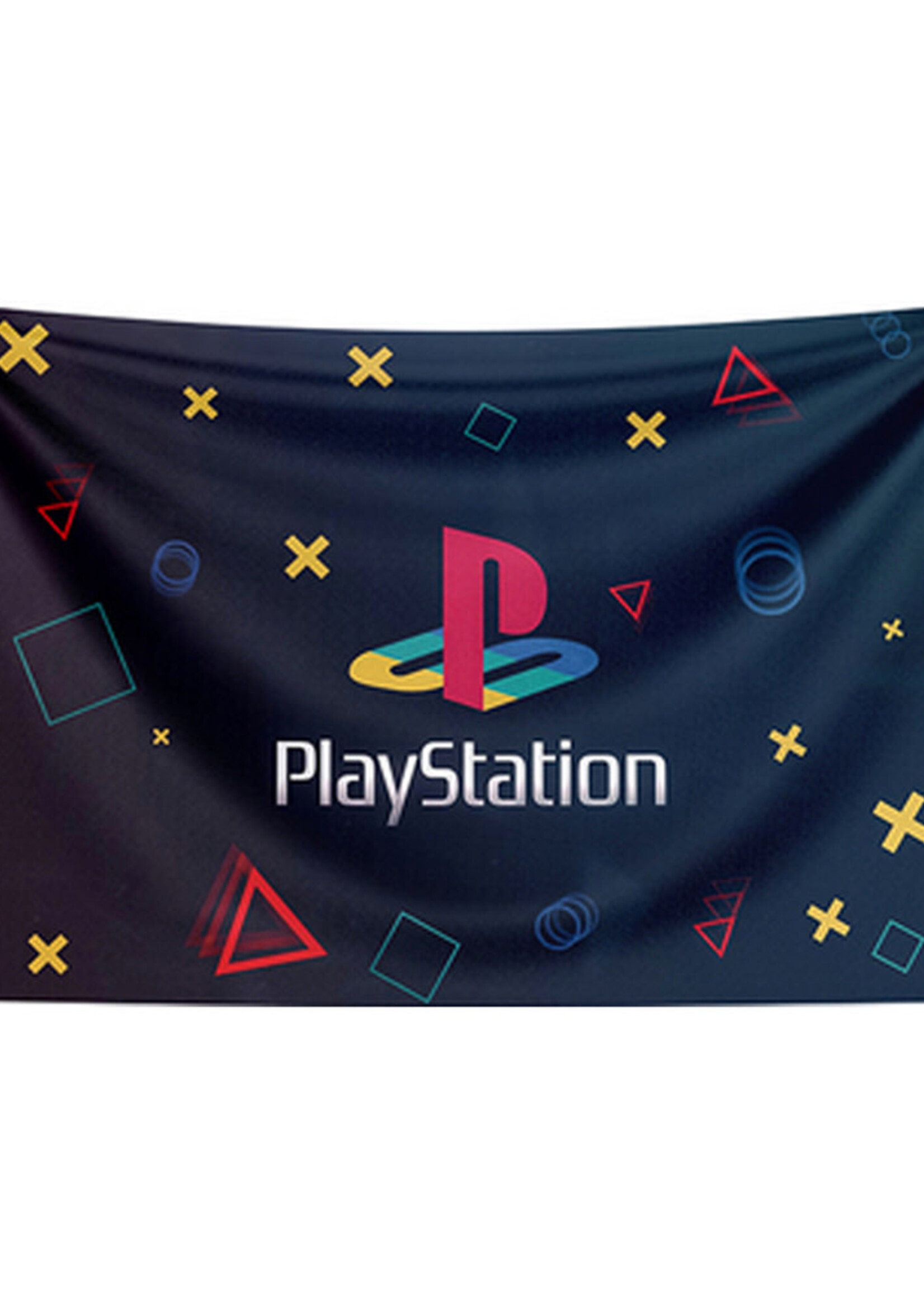 Vlag 60 x 90cm Playstation  Logo Blauw