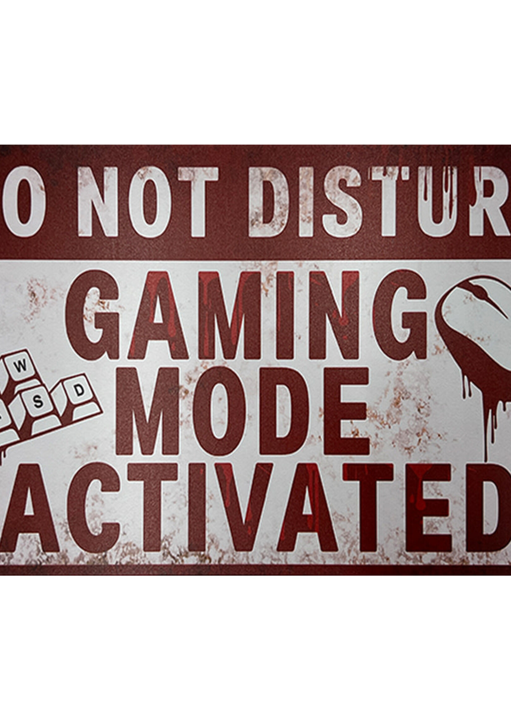 Do Not Disturb Gaming Mode  Activated Metal Gaming Sign