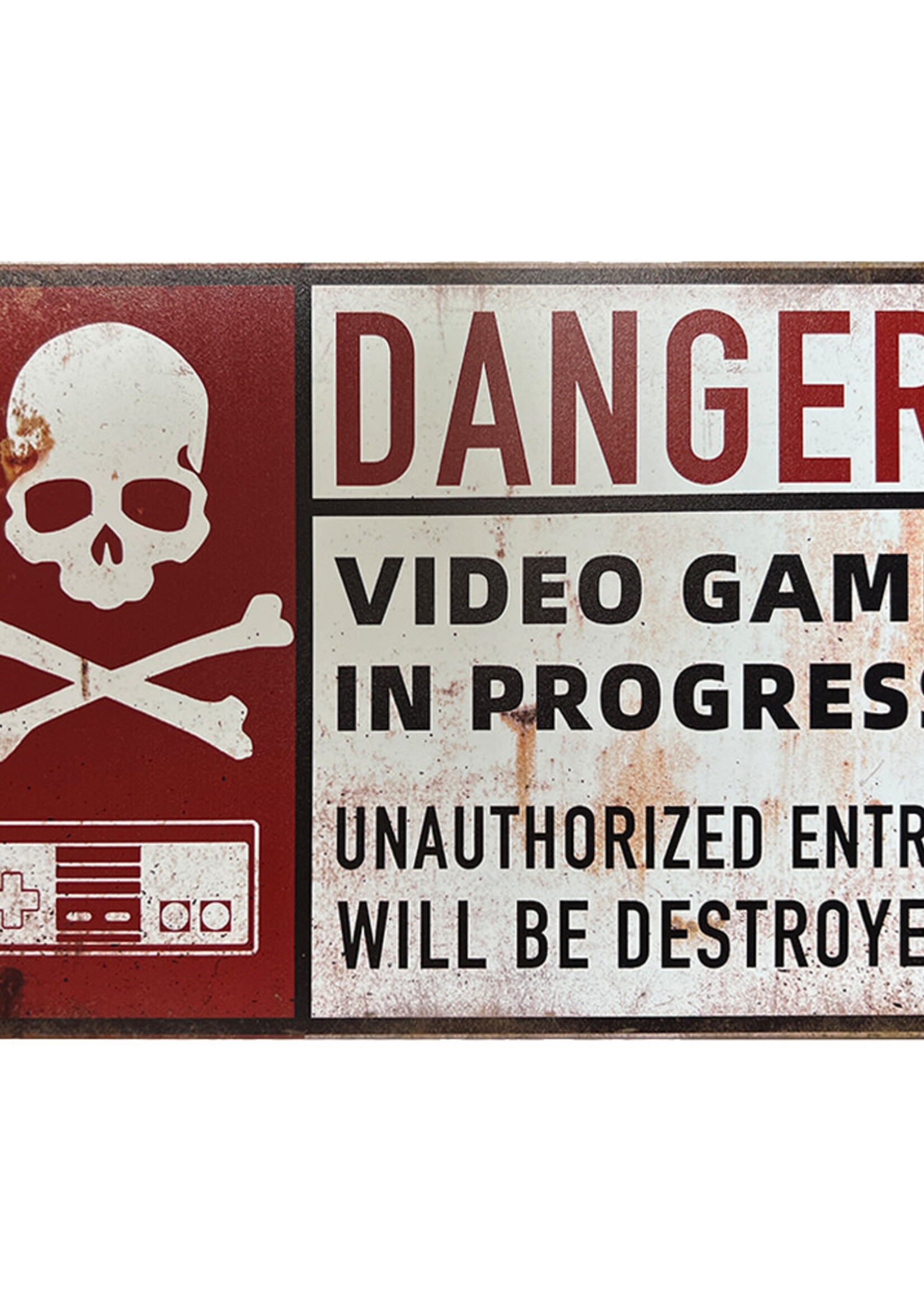 Danger Video Game In Progress Metal Gaming Sign
