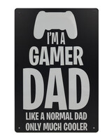 Gamer Dad Metal Gaming  Sign