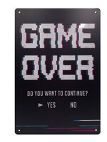 Game Over Metal Gaming Sign