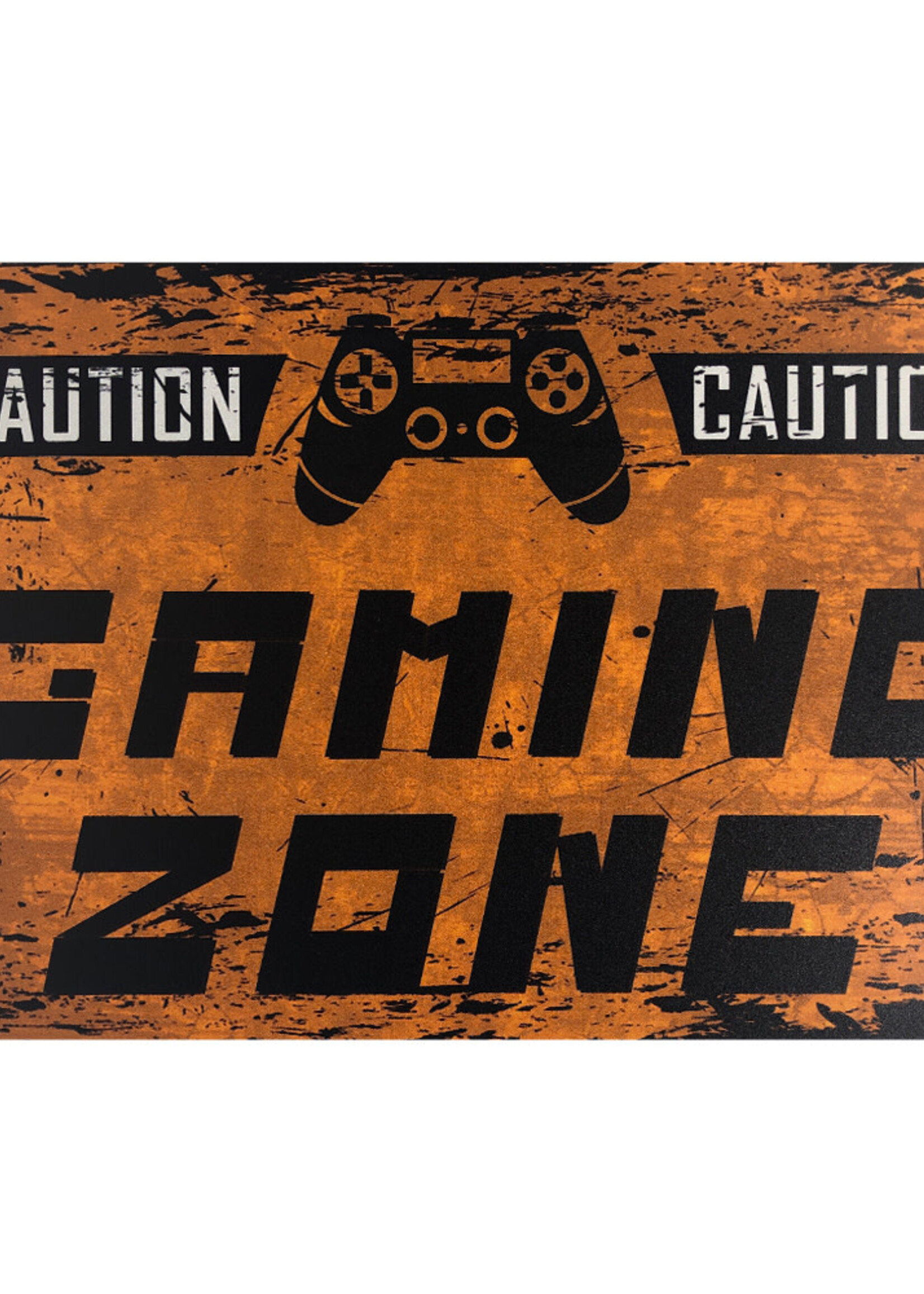 Caution Gaming Zone Metal Gaming Sign