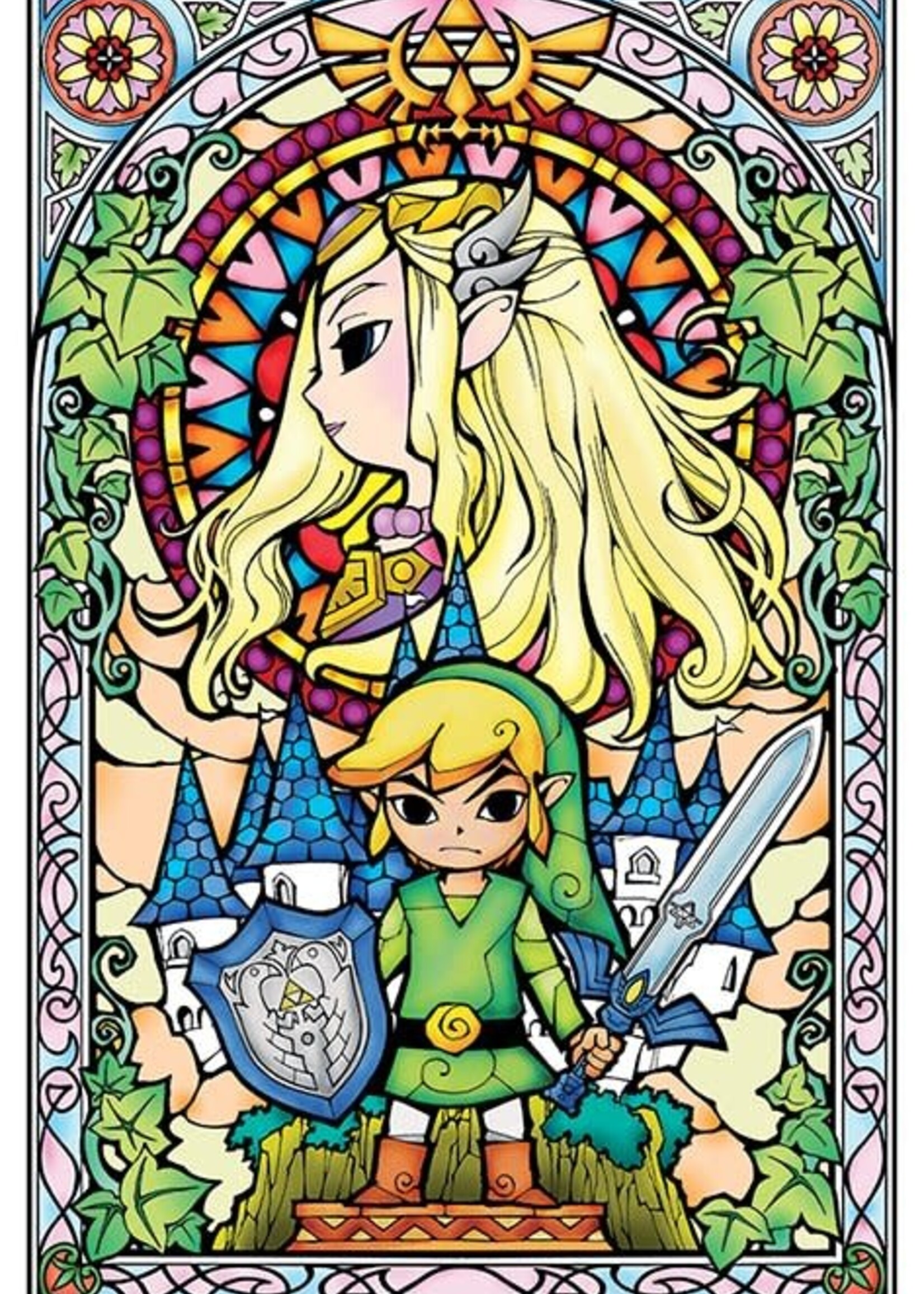 Legend Of Zelda Poster 61X91  Stained Glass