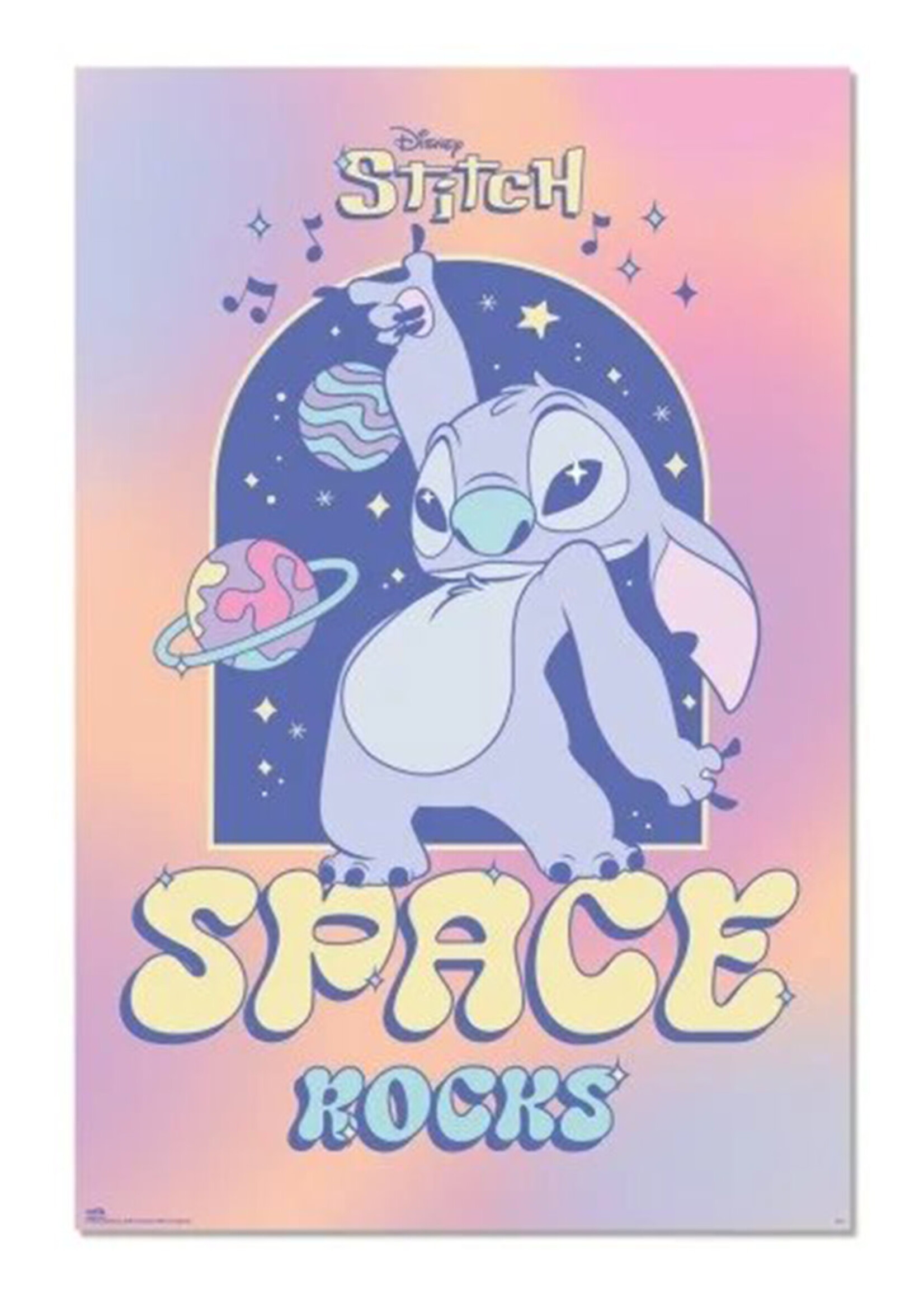 Stitch Space Rocks Poster 61x91cm