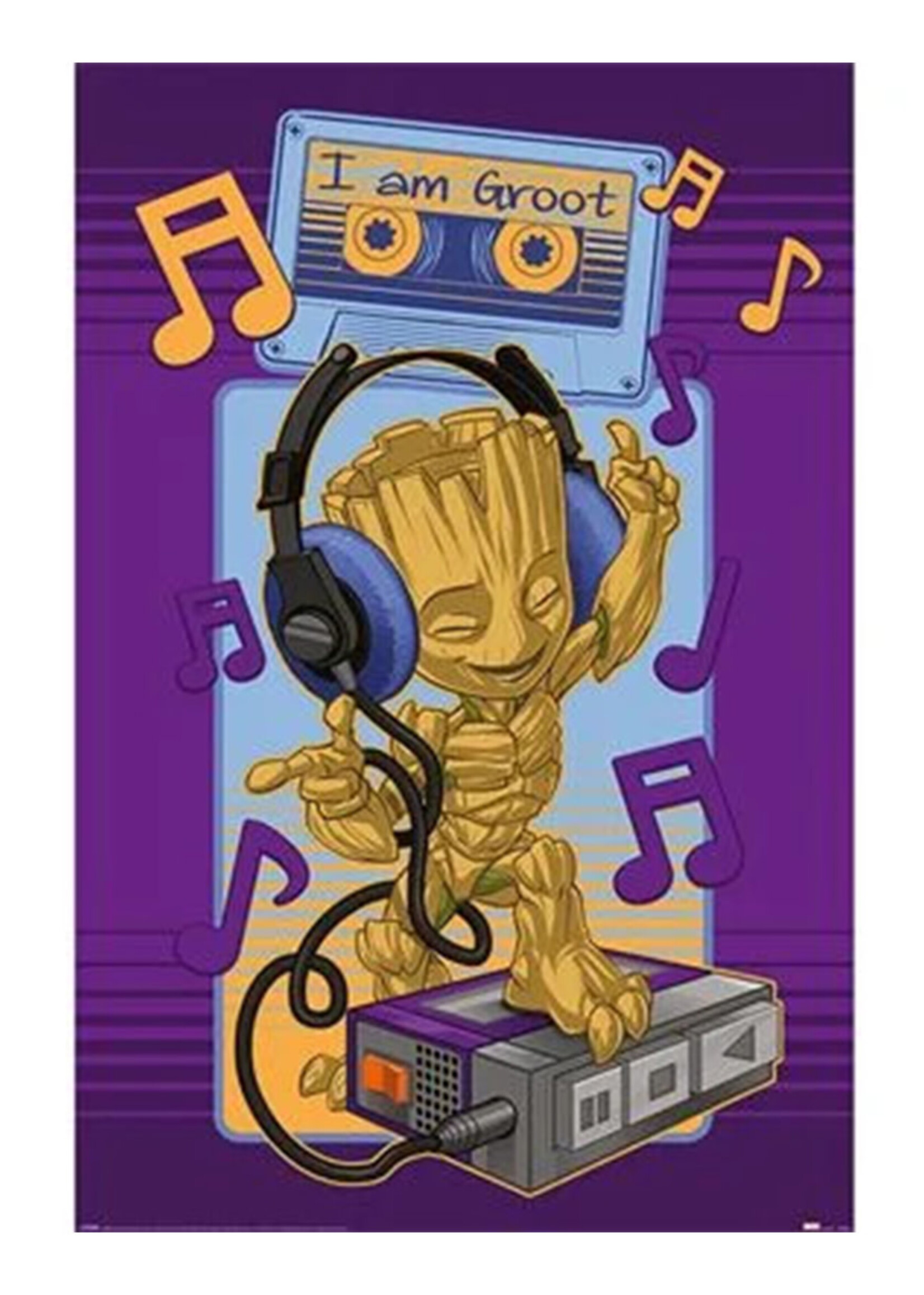 Guardians Of The Galaxy Groot Cassette Poster 61x91cm