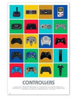 Game Controllers Poster 61X91cm