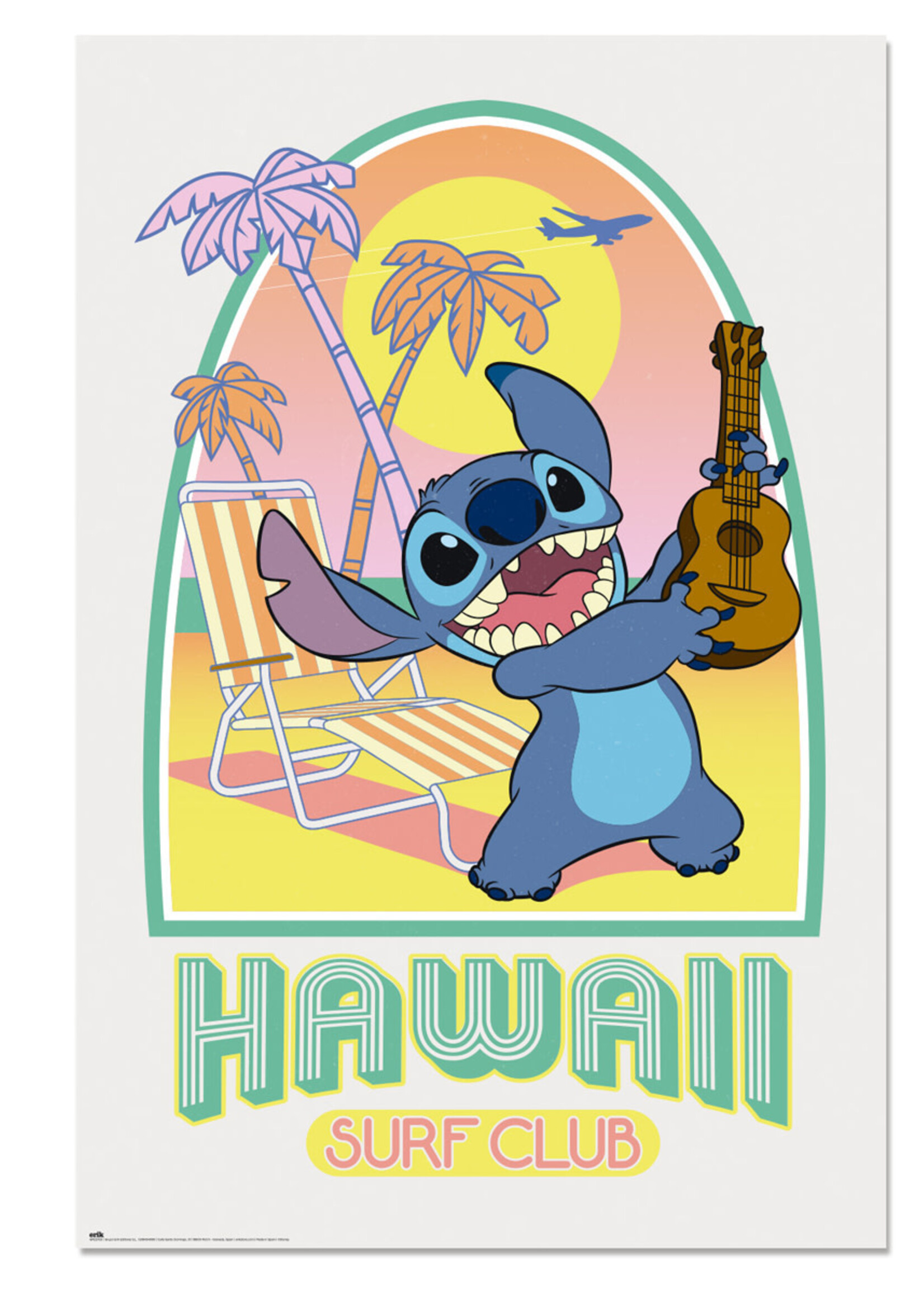 Stitch Hawaii Surf Club Poster 61x91cm