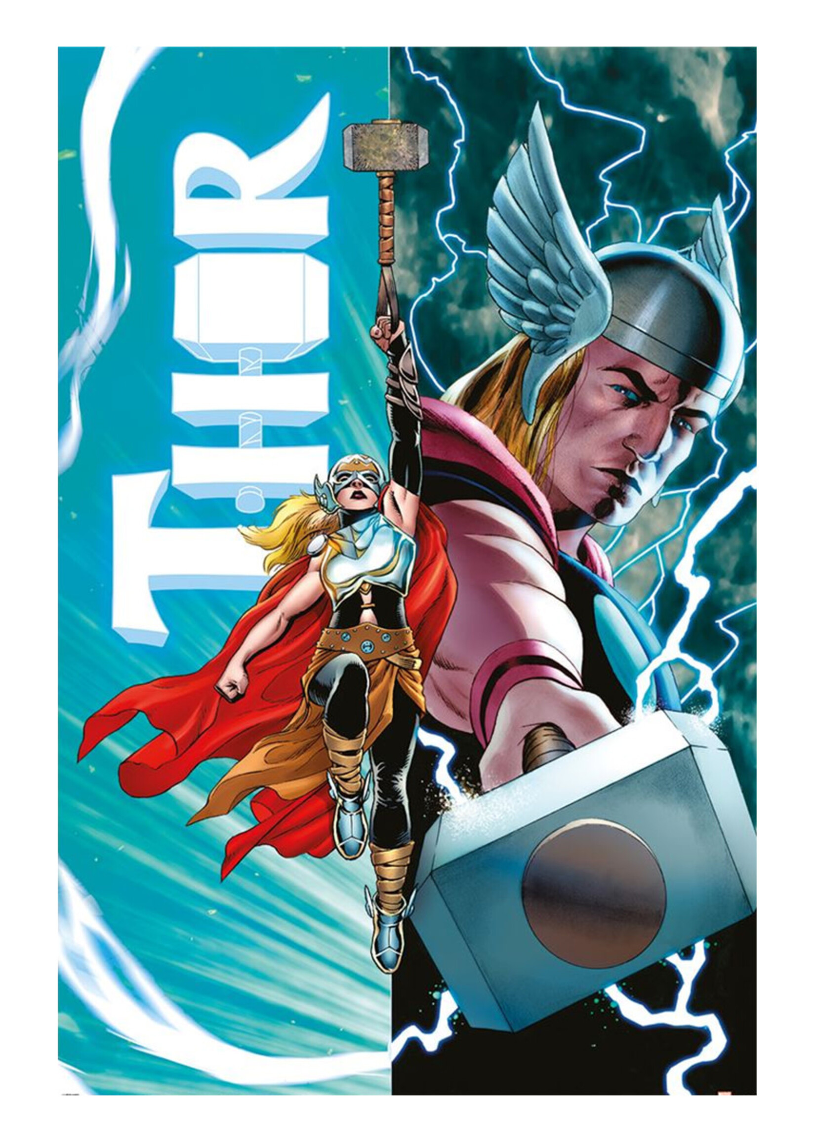 Thor Vs Female Thor Poster  61x91cm