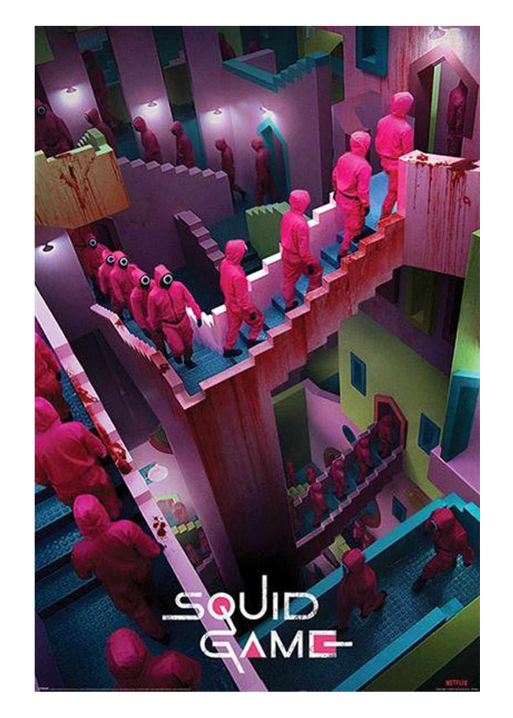 Squid Game Crazy Stairs Poster  61x91cm