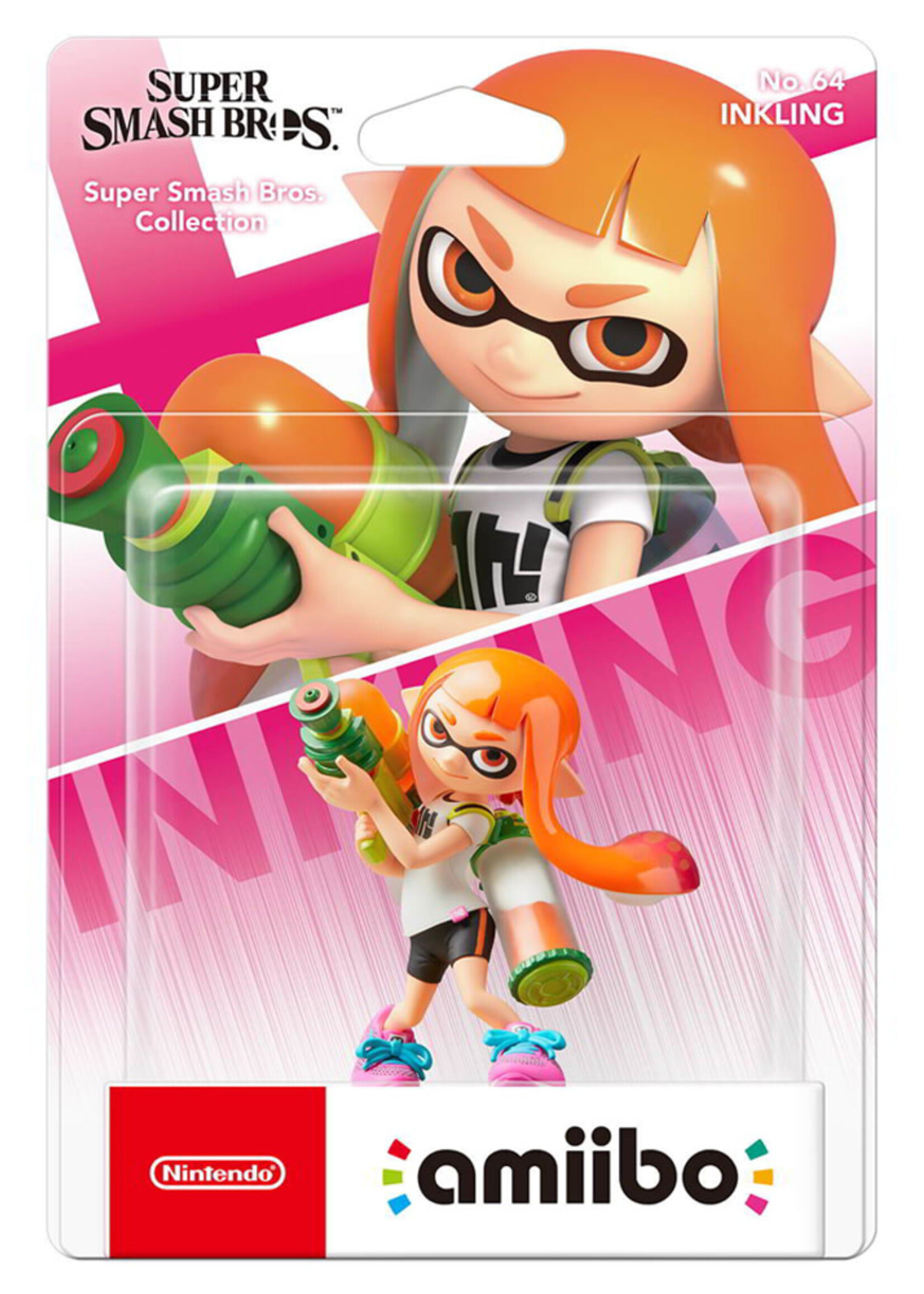 Amiibo Smash Bros Inkling Girl (Oranje) No. 64