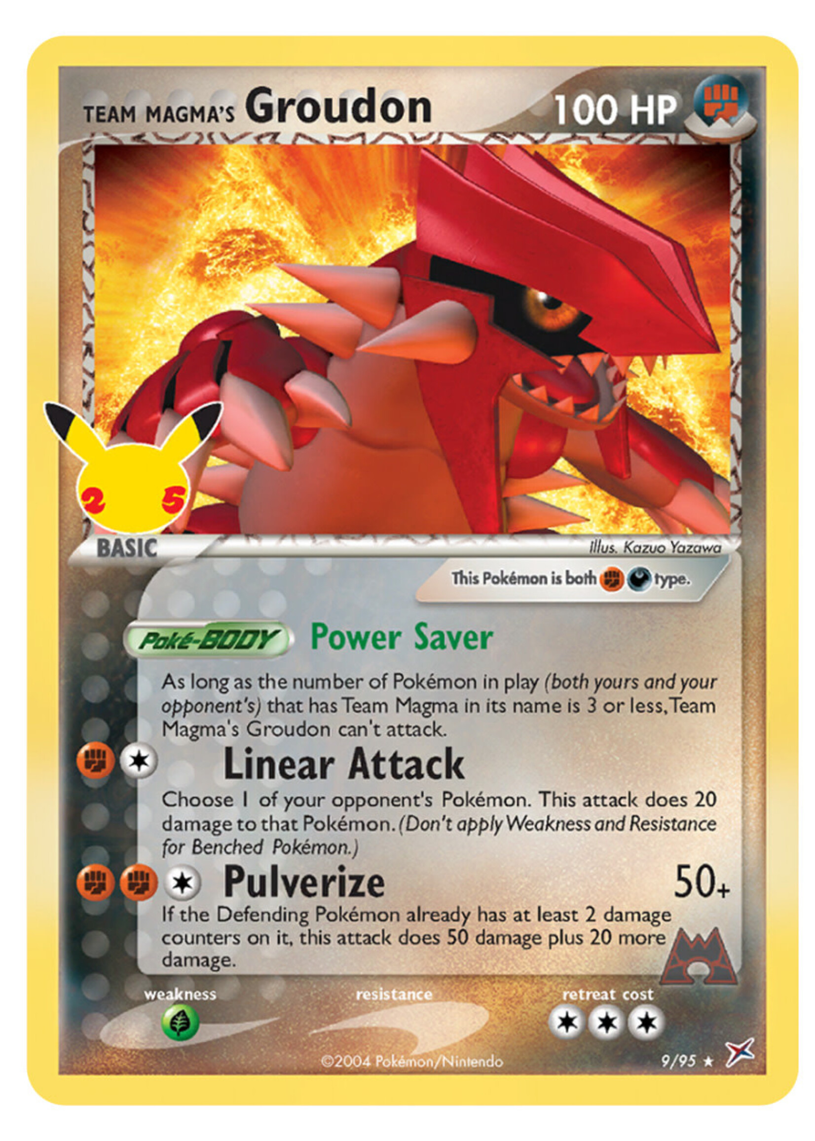 Team Magma's Groudon 9 (CEL): near mint