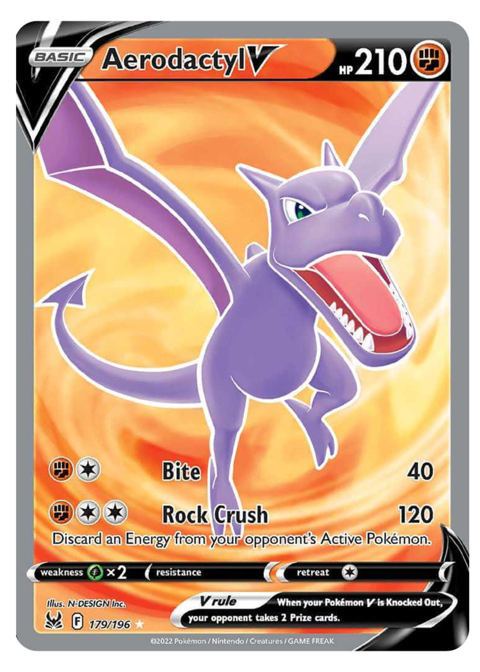 Aerodactyl V 179 (LOR): excellent