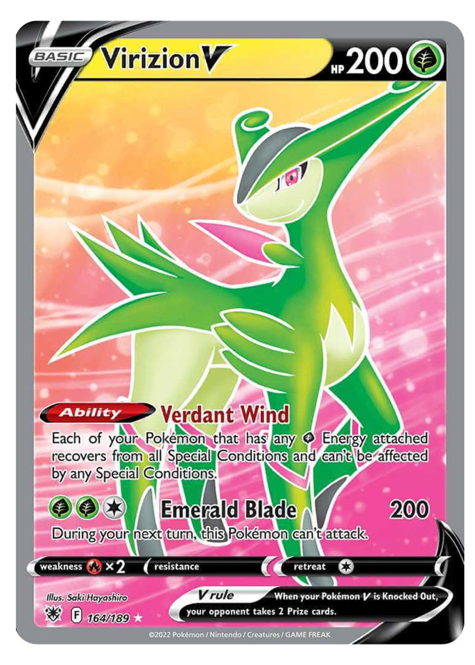 Virizion V 164 (ASR): near mint