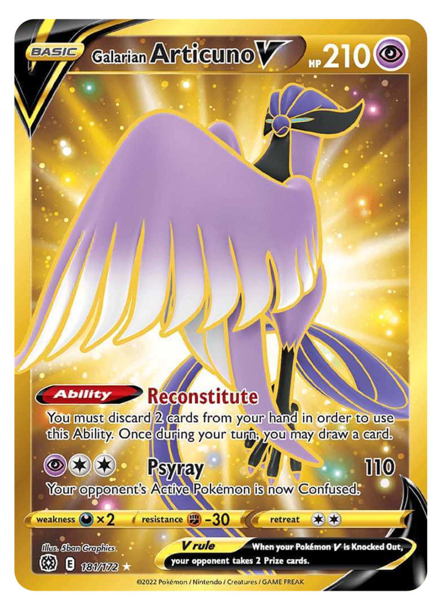 Galarian Articuno V 181 (BRS): near mint