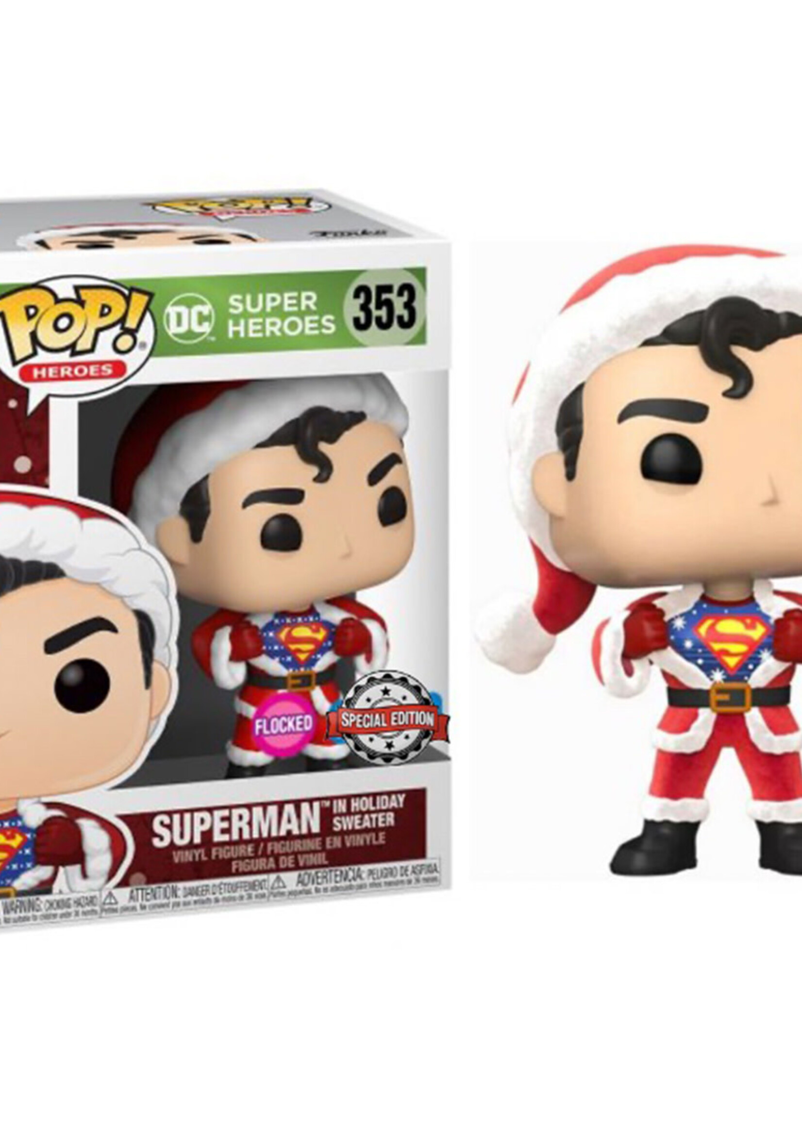 DC Super Heroes Funko Pop N° 353 Holiday Superman (Flocked)