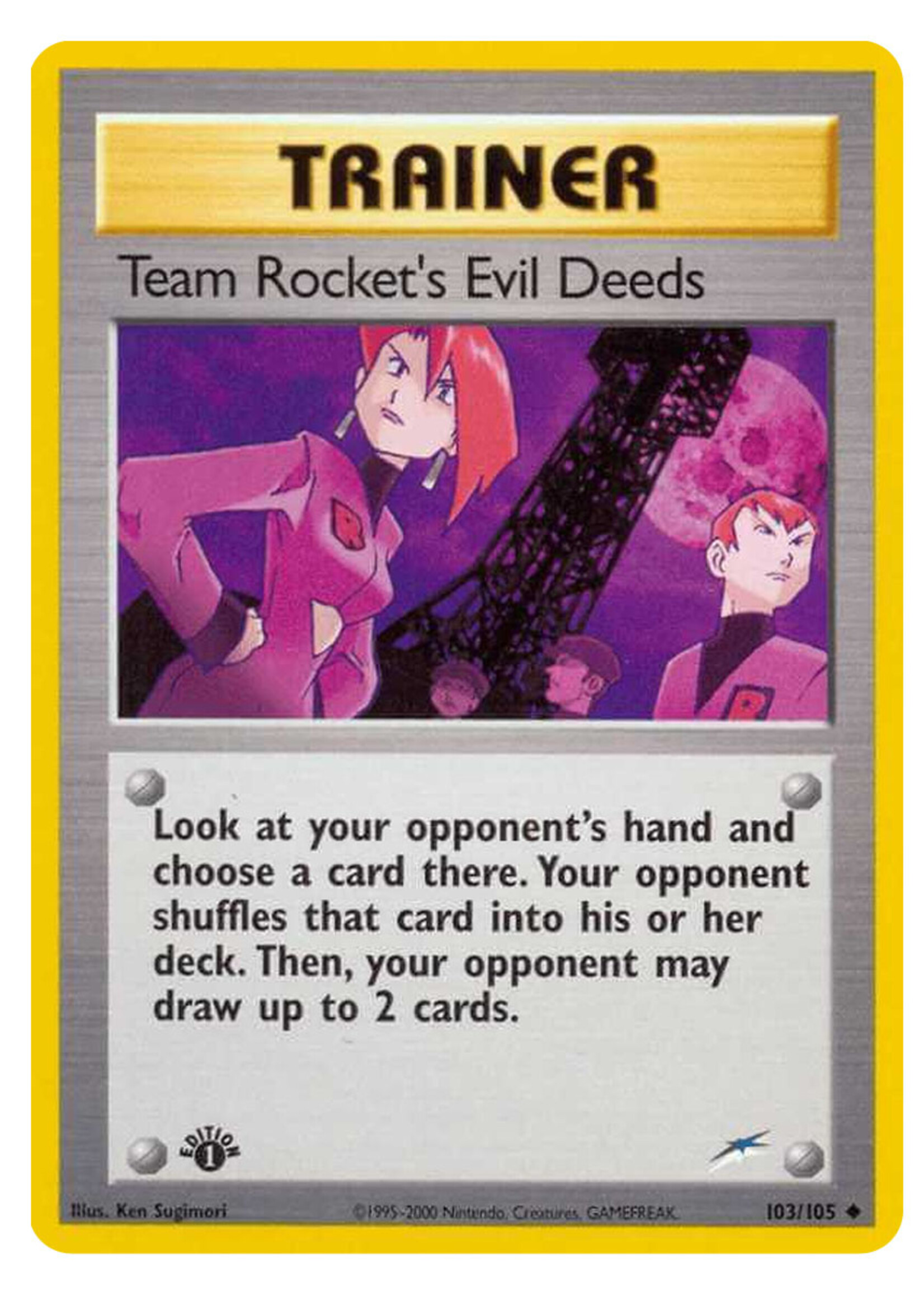 Team Rocket's Evil Deeds 103 (NDE) 1st Edition: played