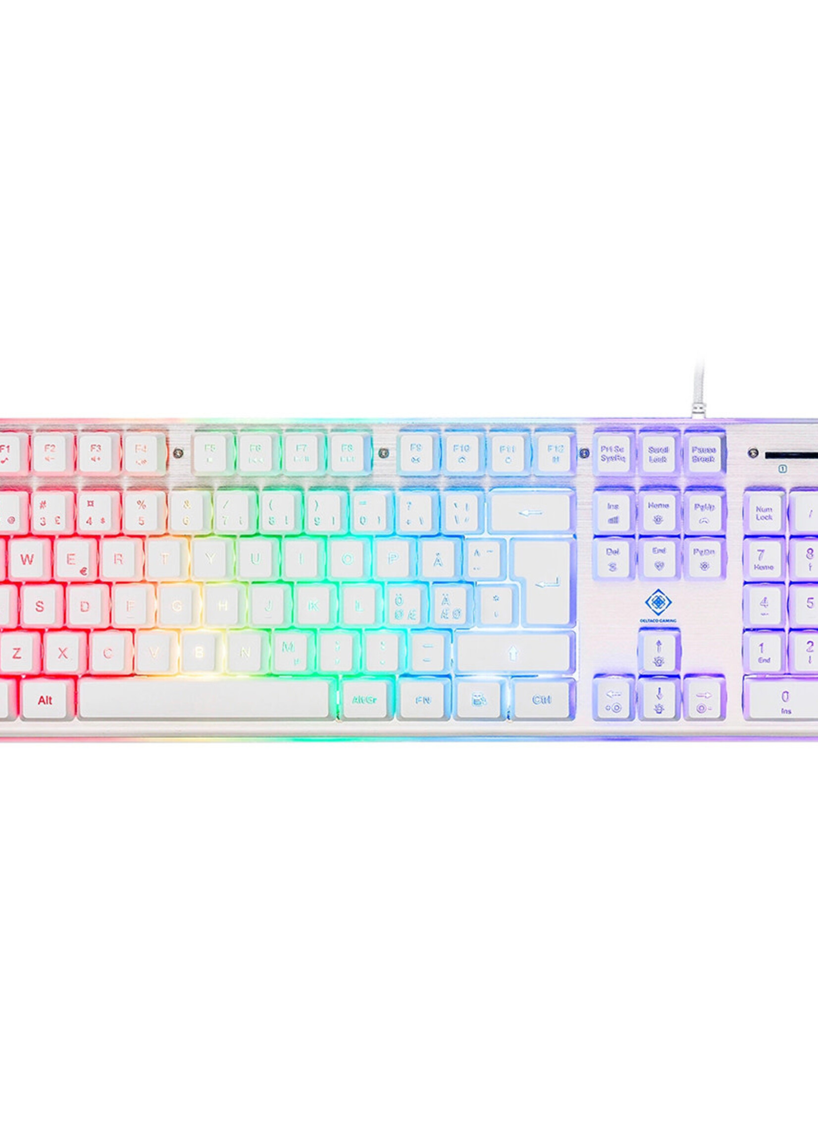 Deltaco Gaming White Line WK75  Membraan Toetsenbord RGB