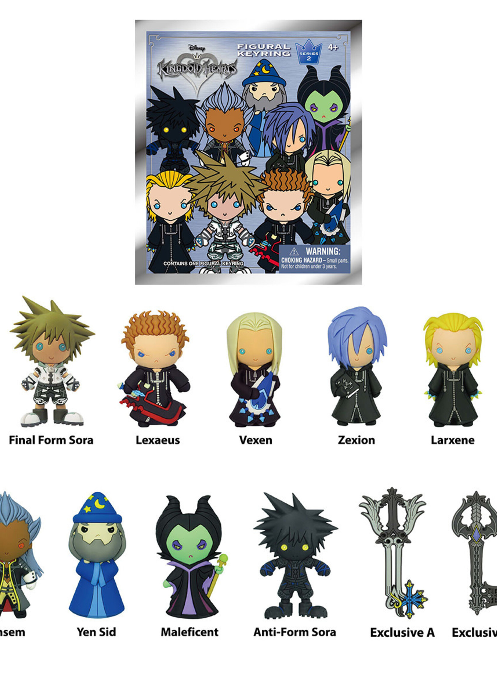 Disney Kingdom Hearts Series 2  3D Foam Bag Clip