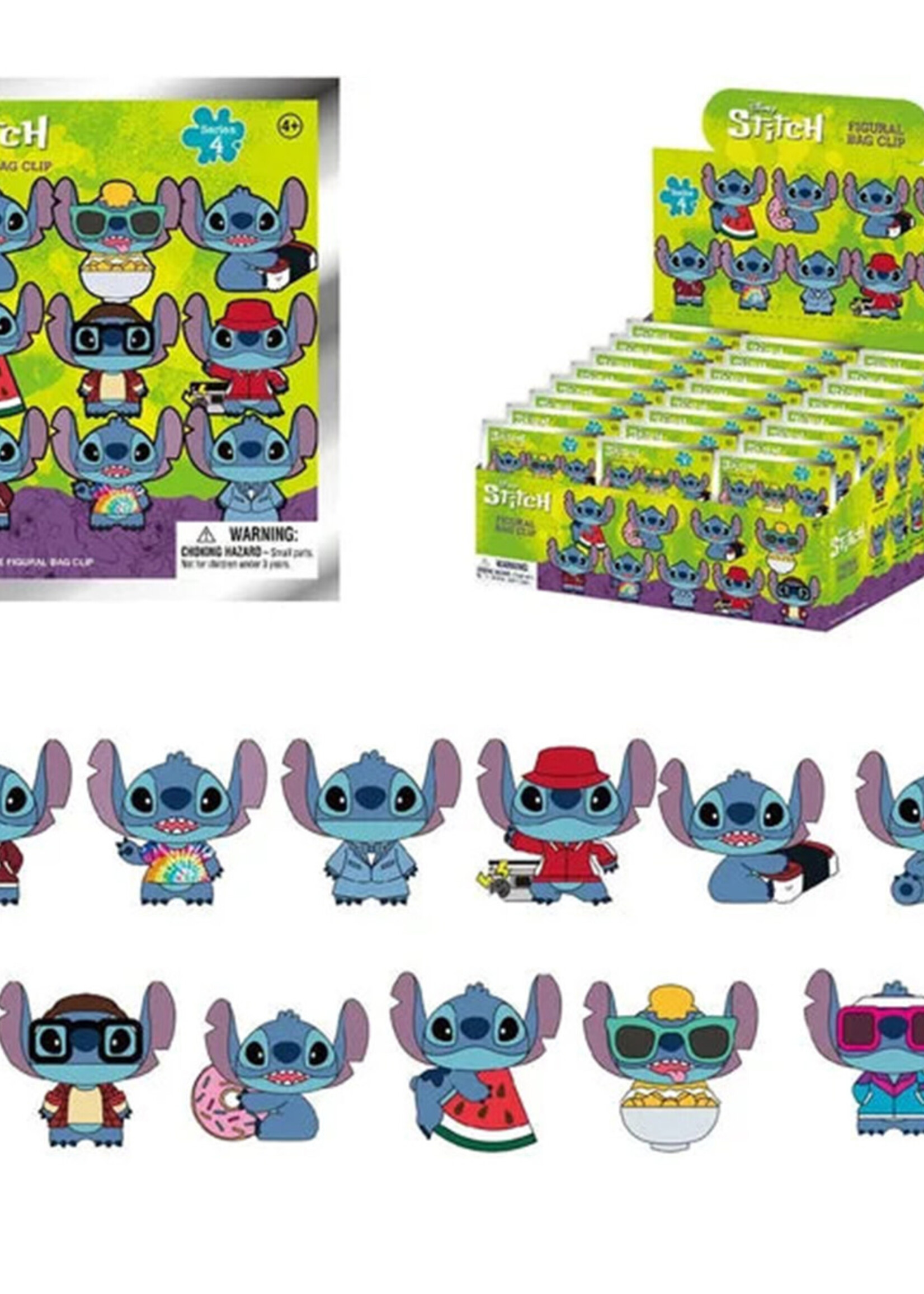 Disney Stitch Series 4 3D Foam  Bag Clip Mystery