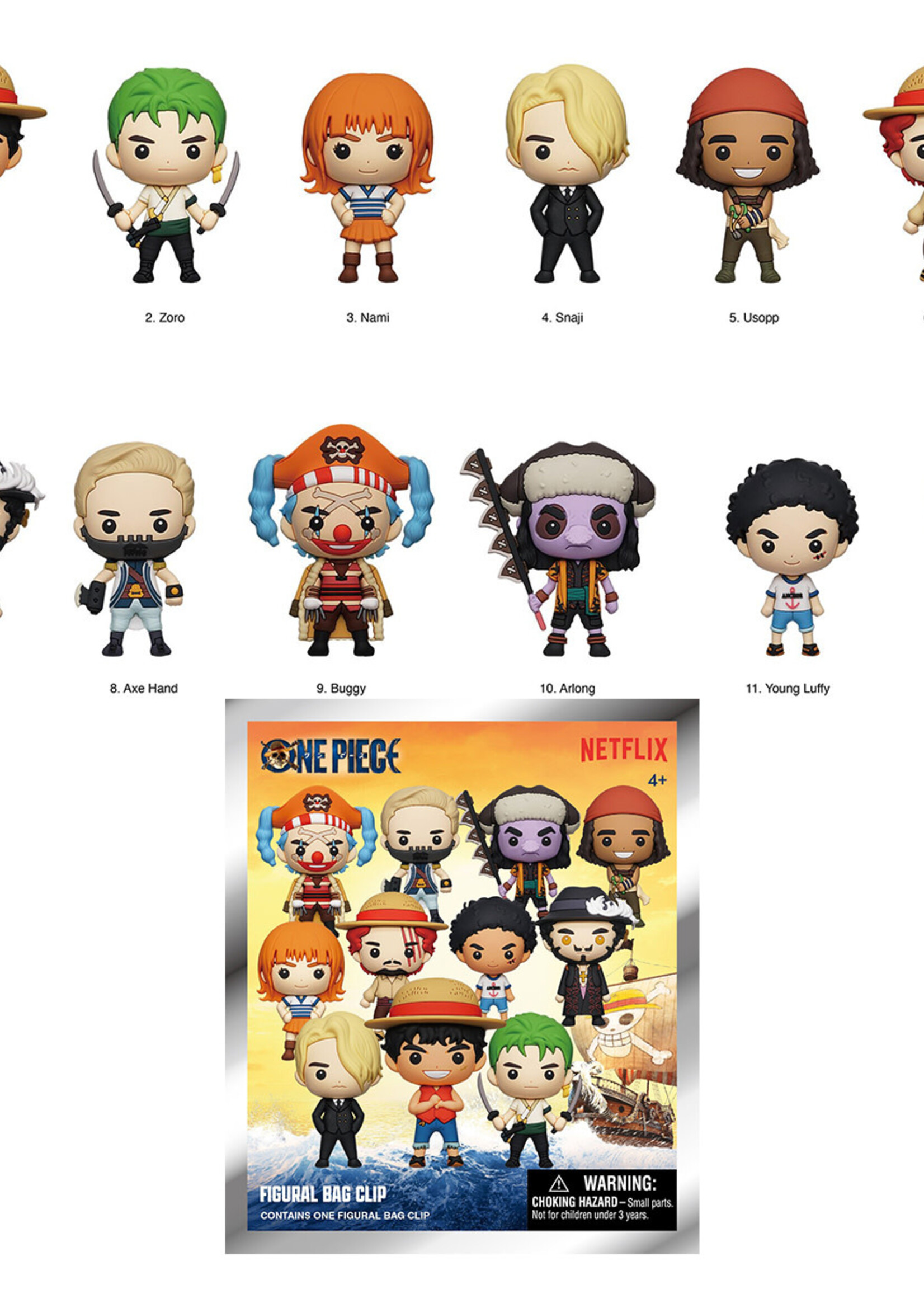 One Piece Series 1 3D Foam  Bag Clip