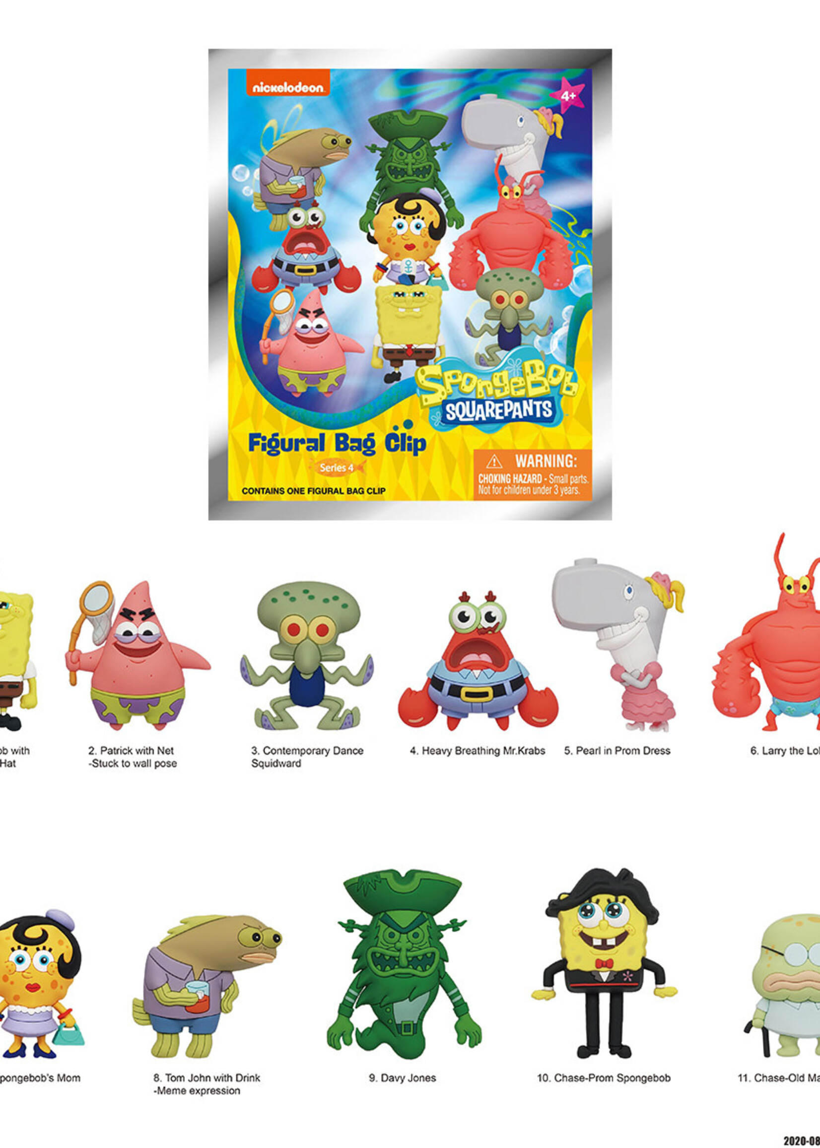 Spongebob Series 4 3D Foam Bag Clip