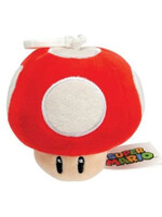 Super Mario Knuffel Bag Clips 10cm Super Mushroom