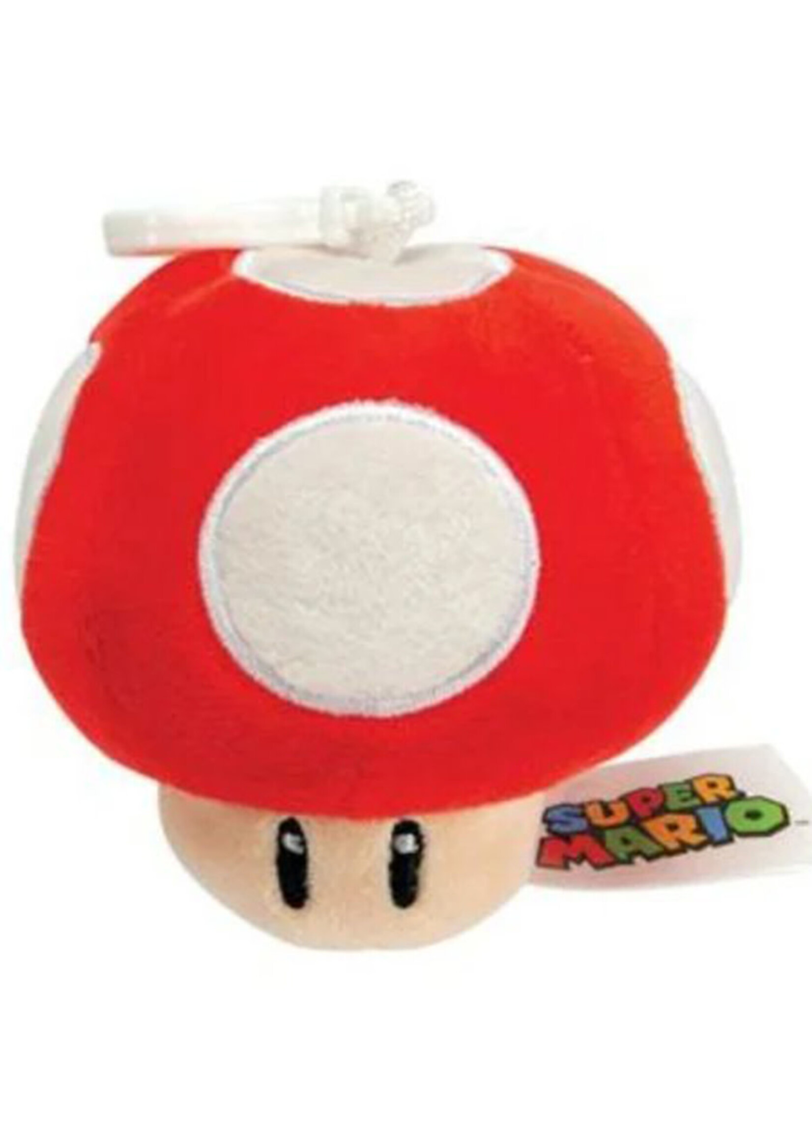 Super Mario Knuffel Bag Clips 10cm Super Mushroom