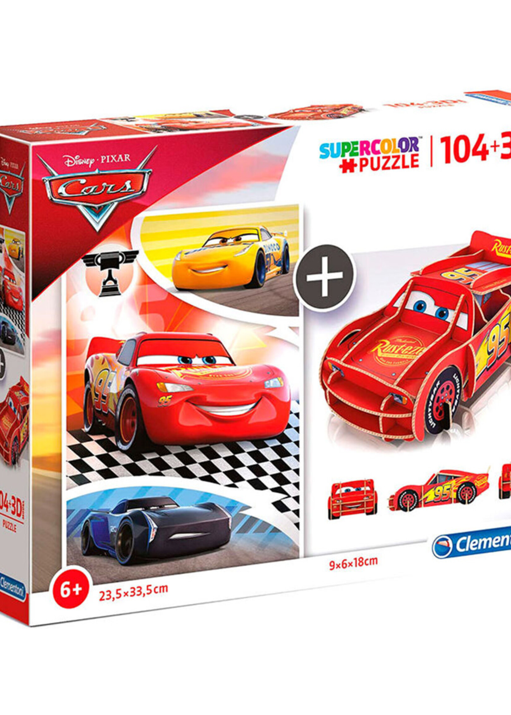 DISNEY - Cars - Puzzle 104P + 3D Puzzle Figure