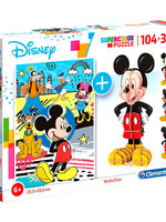 Disney Mickey Puzzle 104P + 3D Puzzle Figure