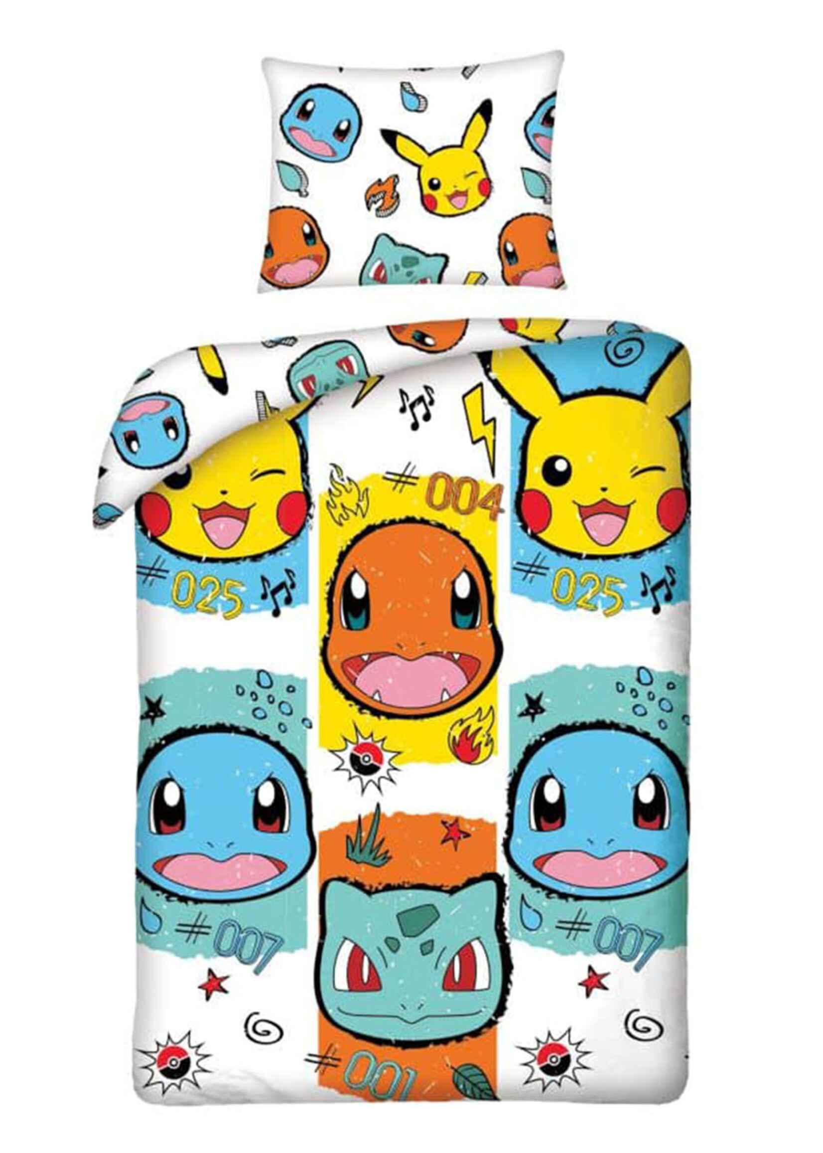 Pokémon Dekbedovertrek 140x200cm Gen 1 Starters