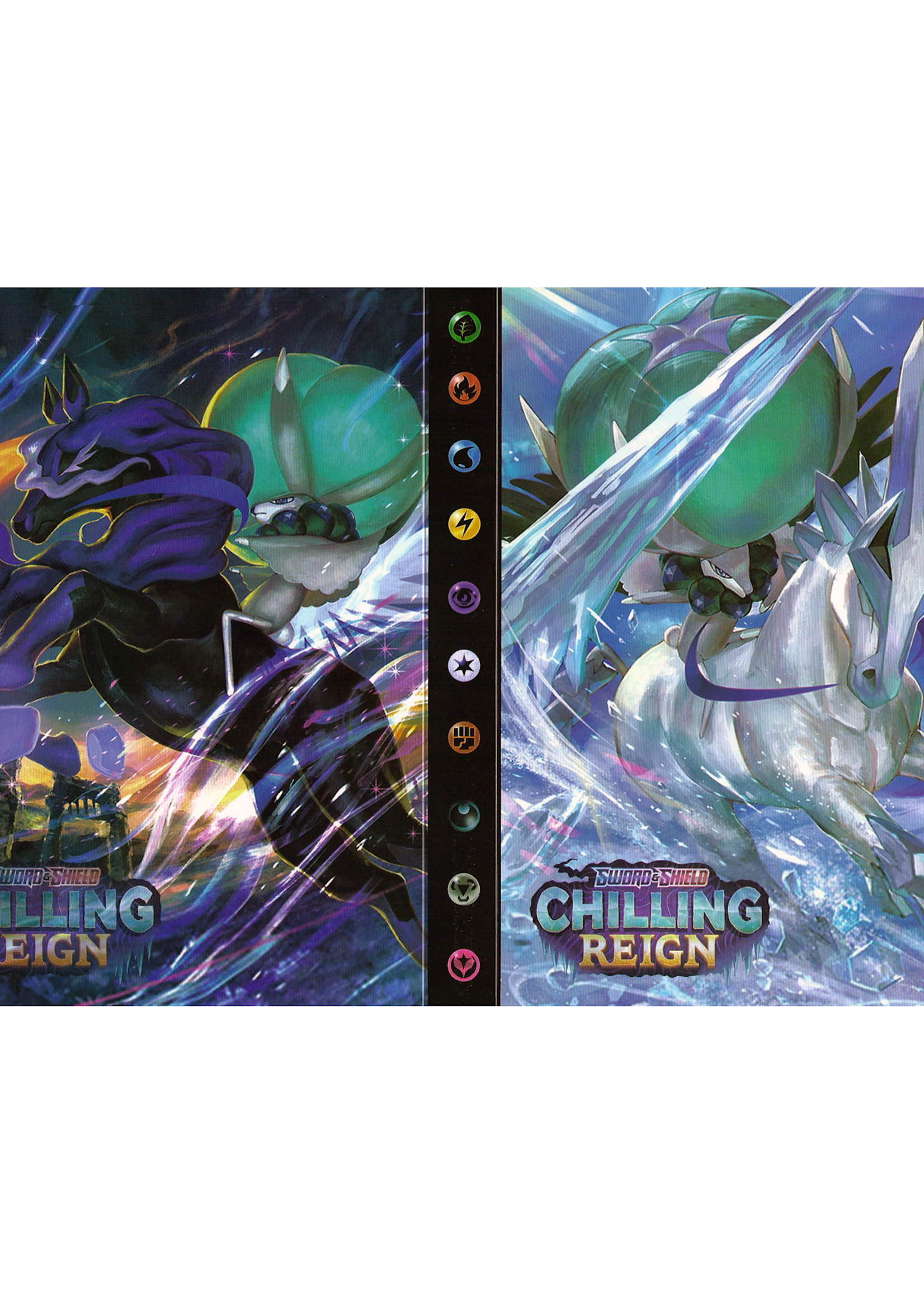 Pokemonmap voor 240 kaarten Ice en Shadow Rider Calyrex