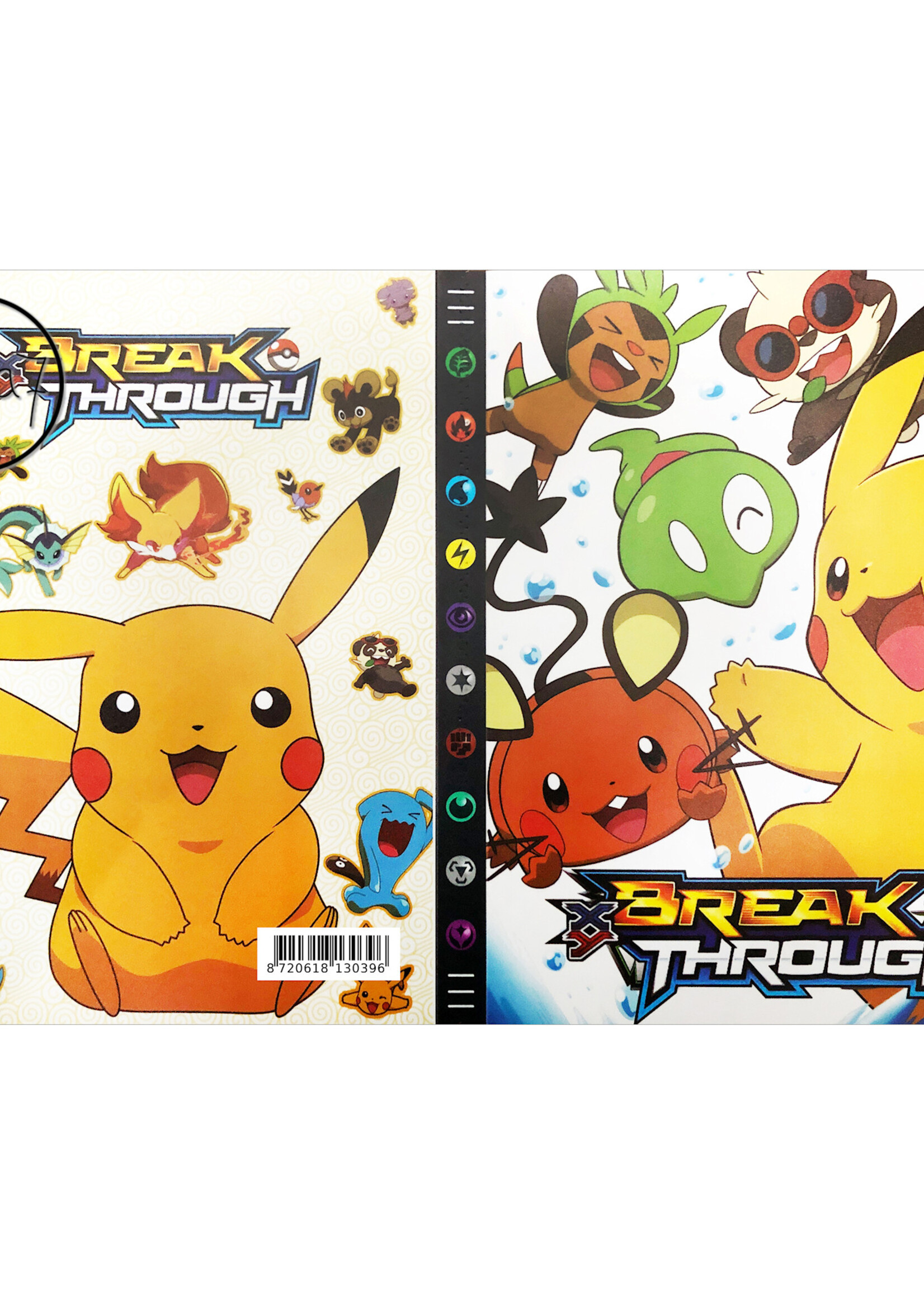 Pokemonmap voor 432 Kaarten Pikachu, Dedenne, Chespin