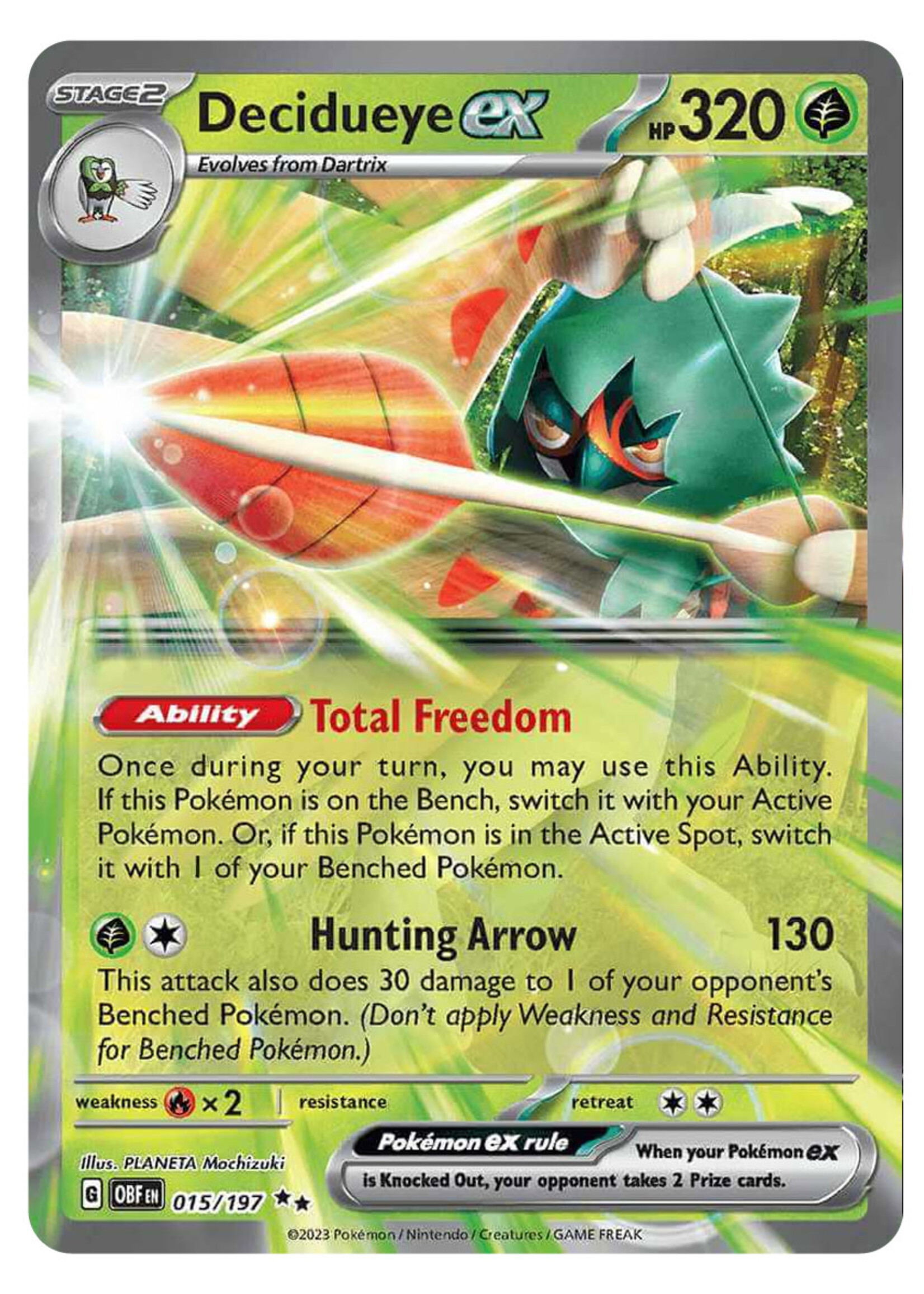 Decidueye Ex 15 (OBF): near mint
