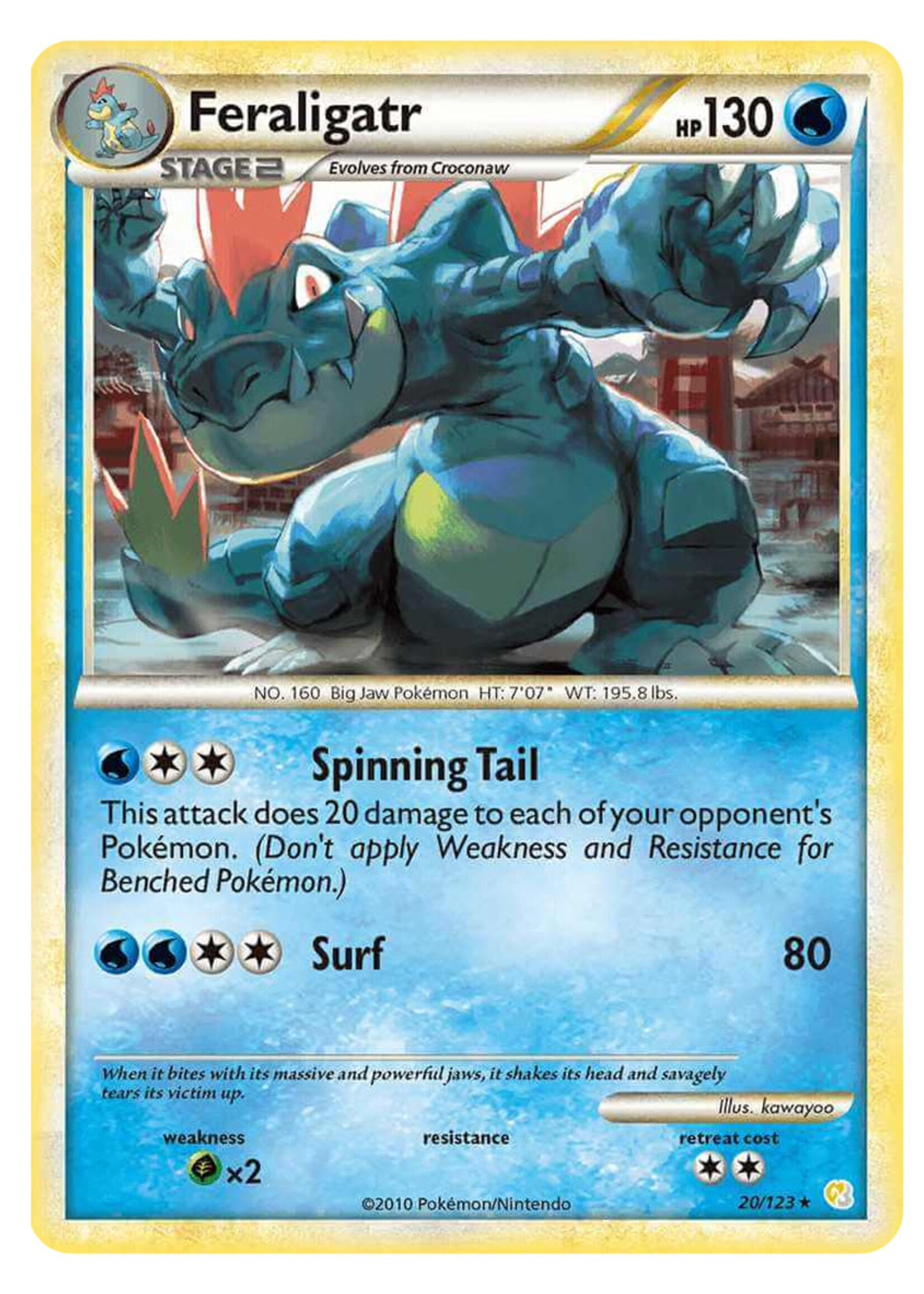 Feraligatr 20 (HS) Shattered Ice Holo: good
