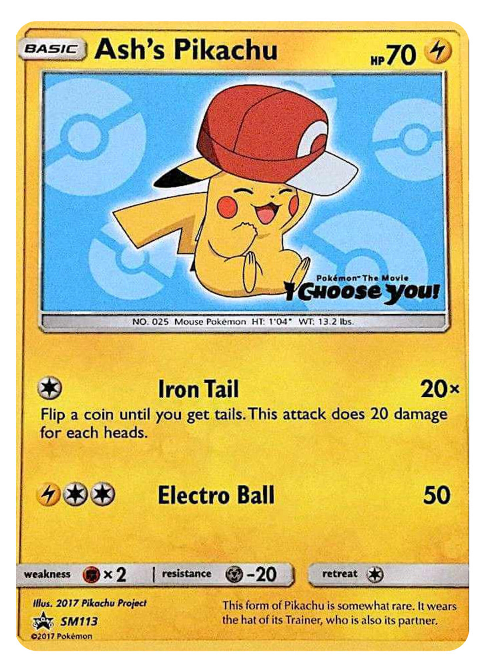 Ash's Pikachu 113 (SM): good/light played