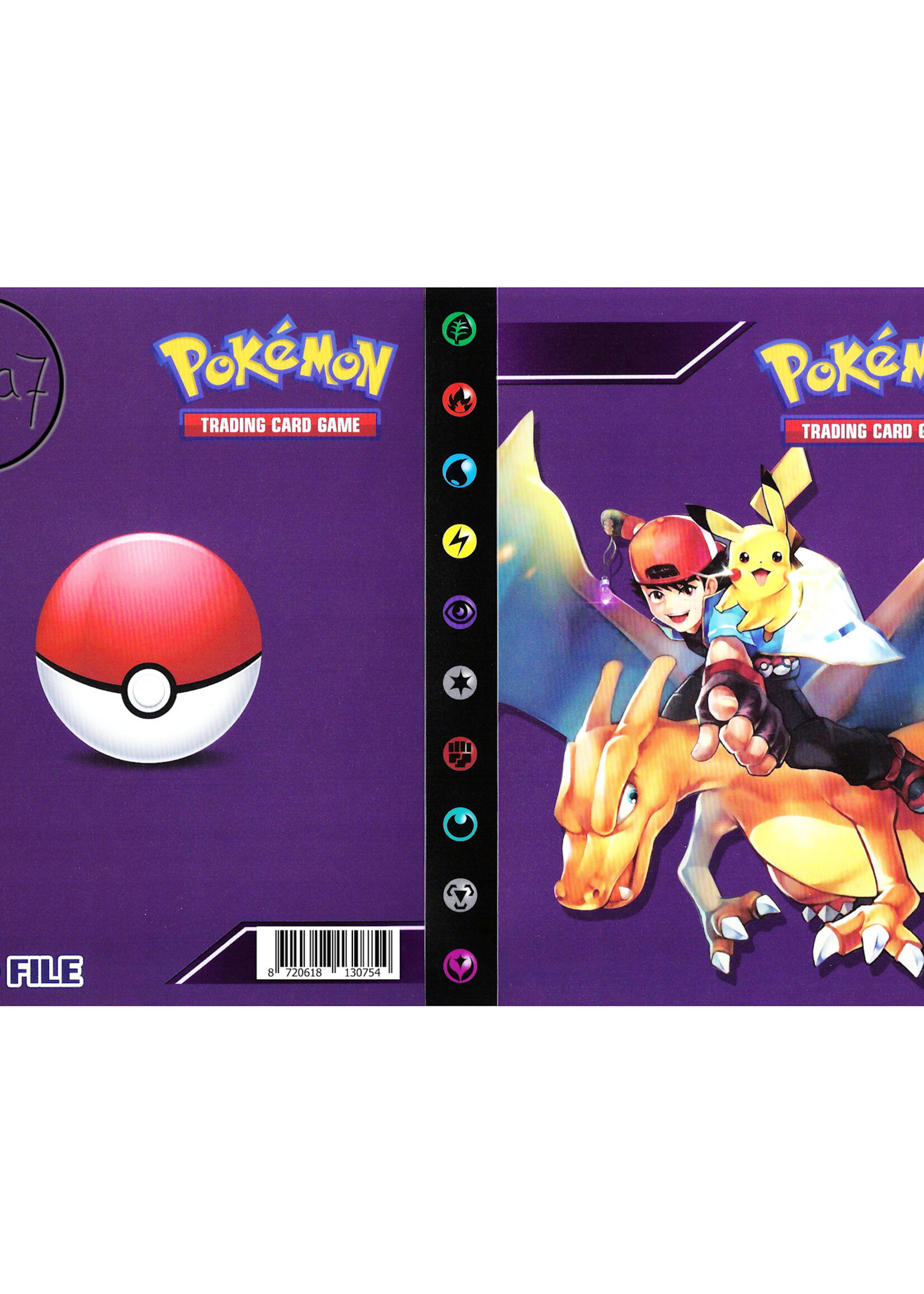 Pokemonmap voor 240 kaarten Ash & Charizard Purple