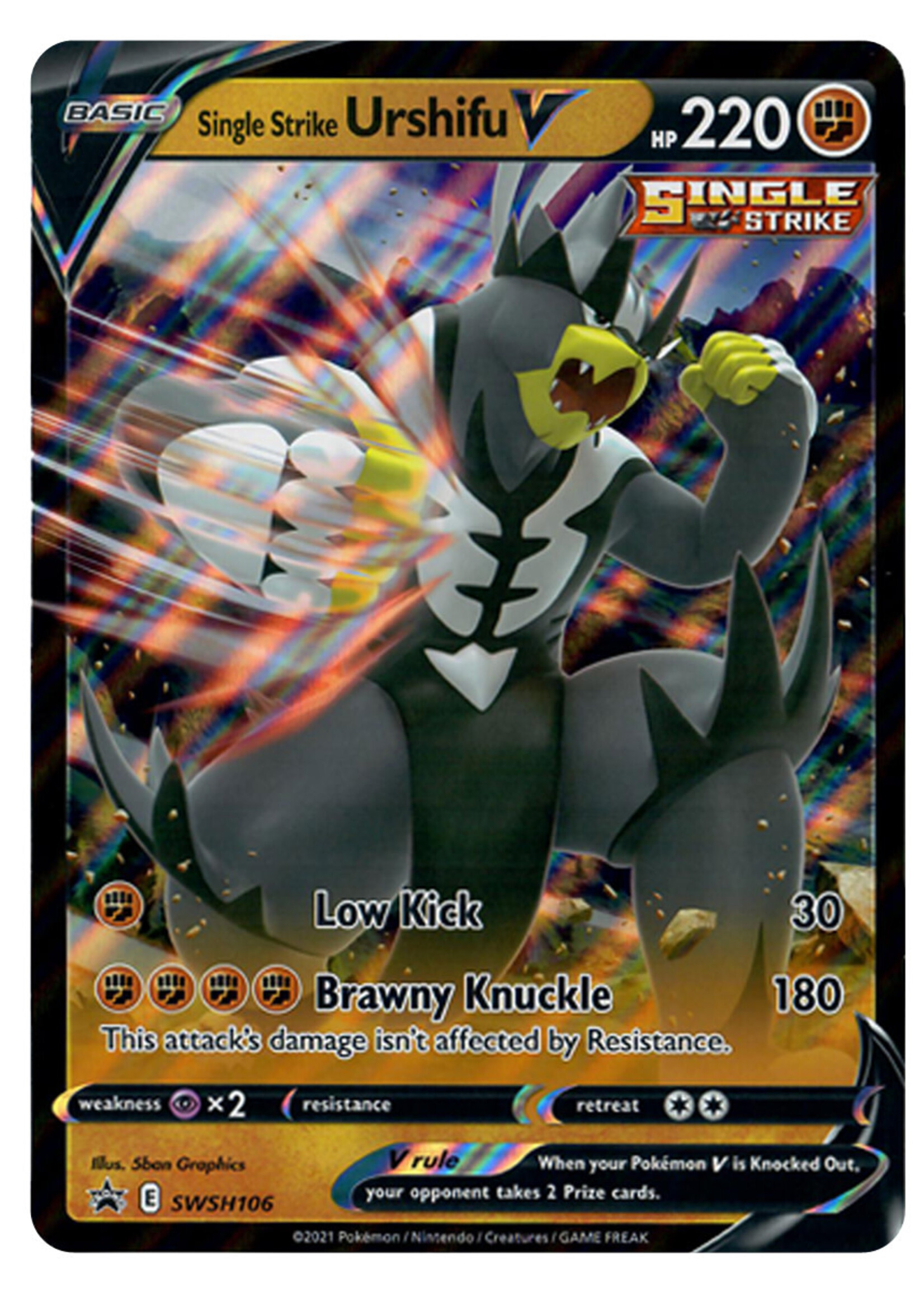 Single Strike Urshifu V 106 (SWSH): excellent