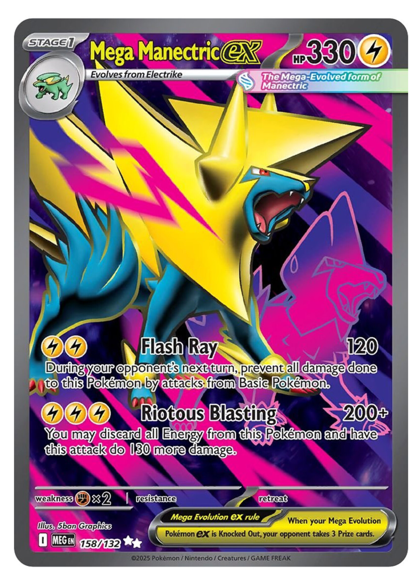 Mega Manectric Ex 158 (MEG): near mint