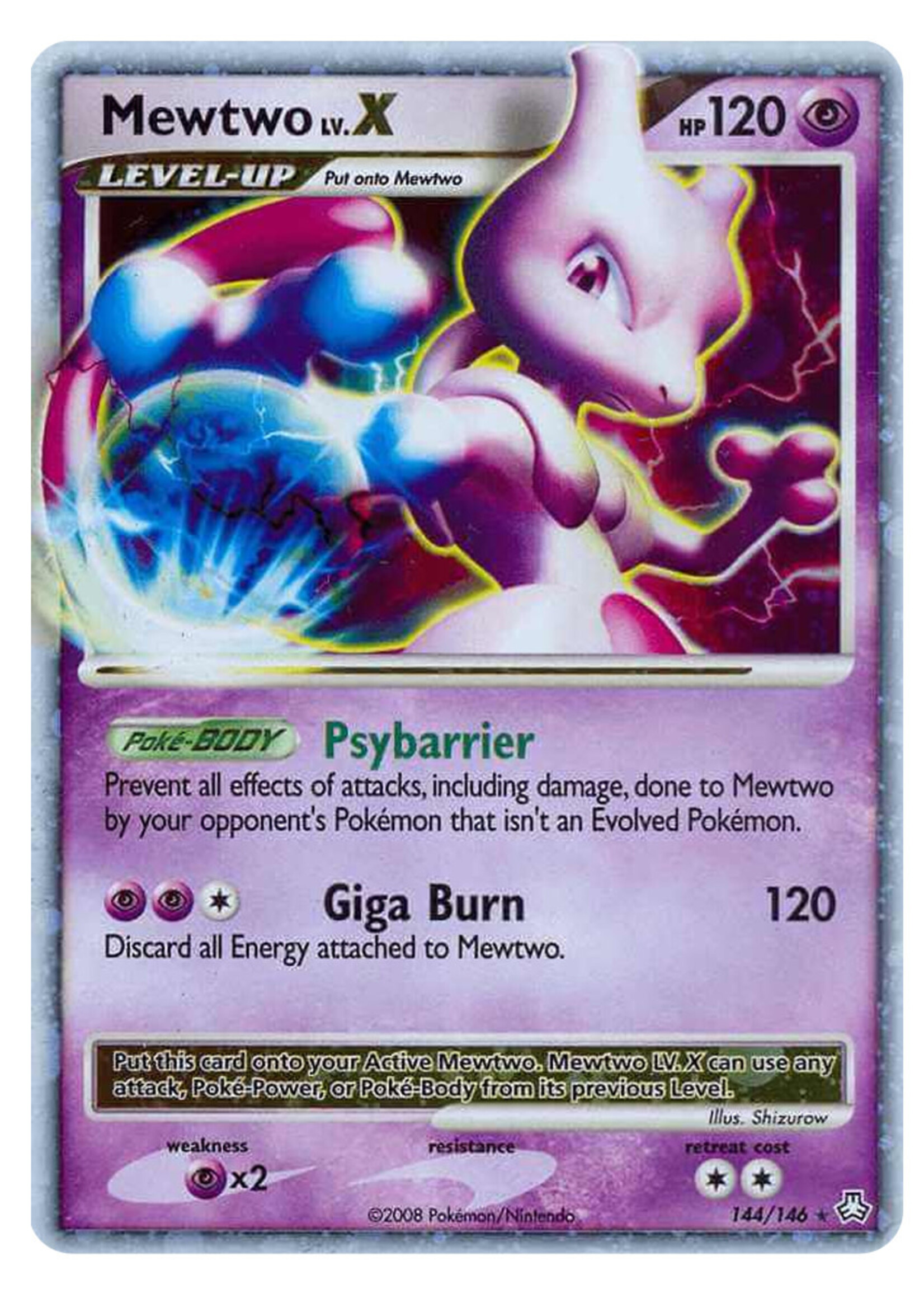 Mewtwo Lv.X 144 (LA): excellent/good