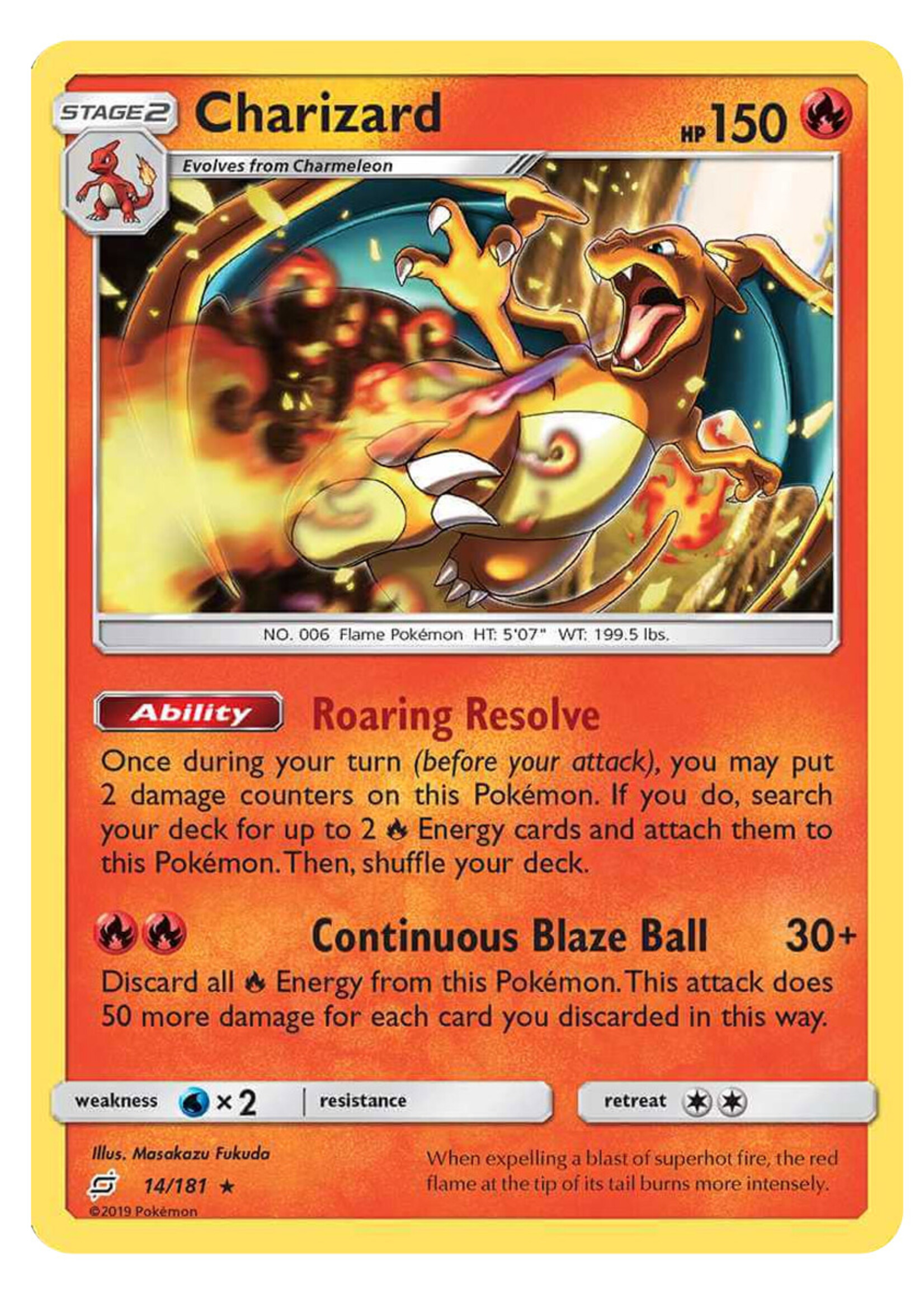 Charizard 14 (TEU) Cracked Ice Holo: excellent