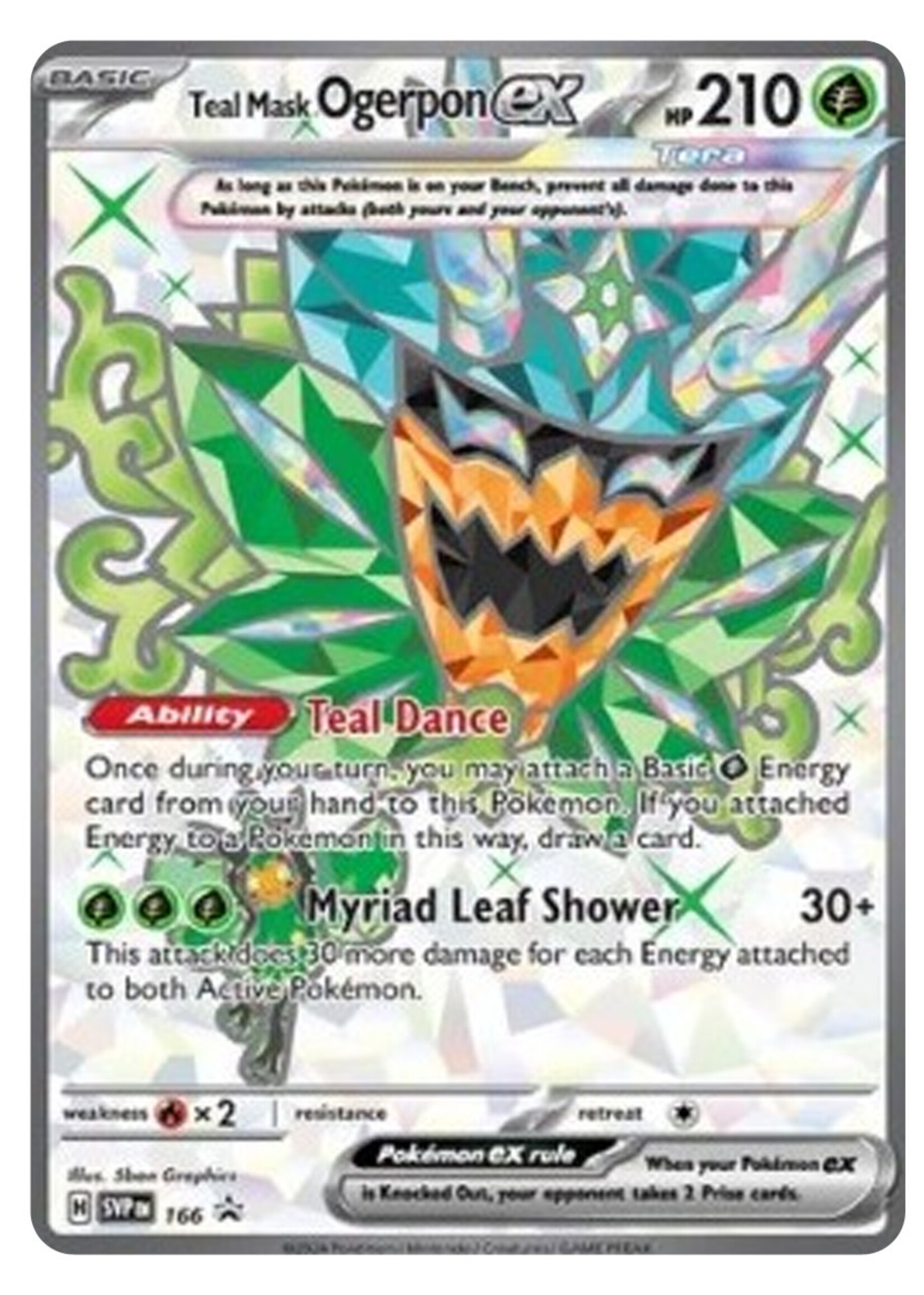 Teal Mask Ogerpon Ex 166 (SVP): near mint