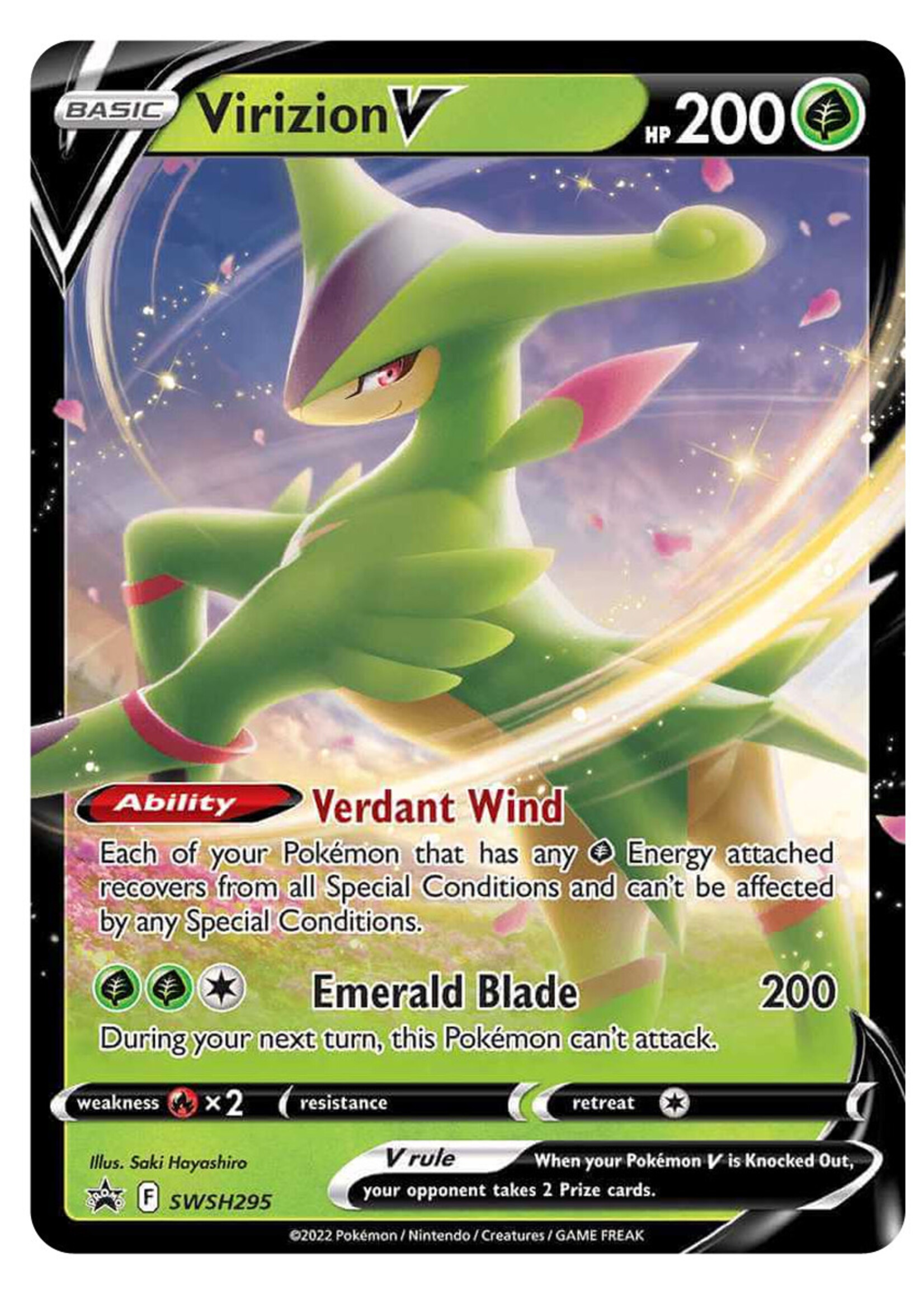 Virizion V 295 (SWSH): near mint