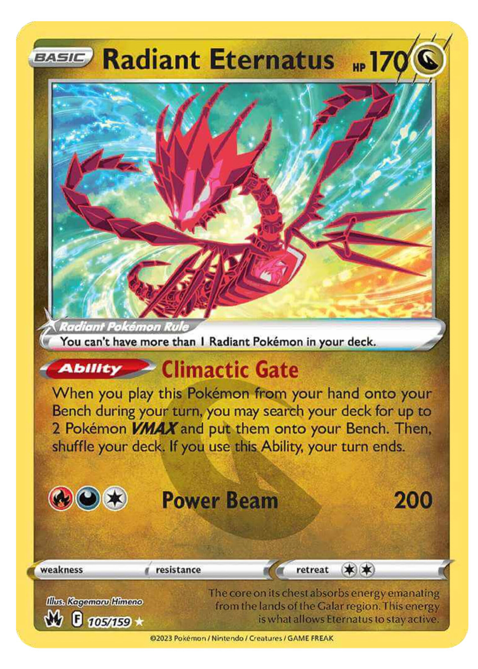 Radiant Eternatus 105 (CRZ): near mint