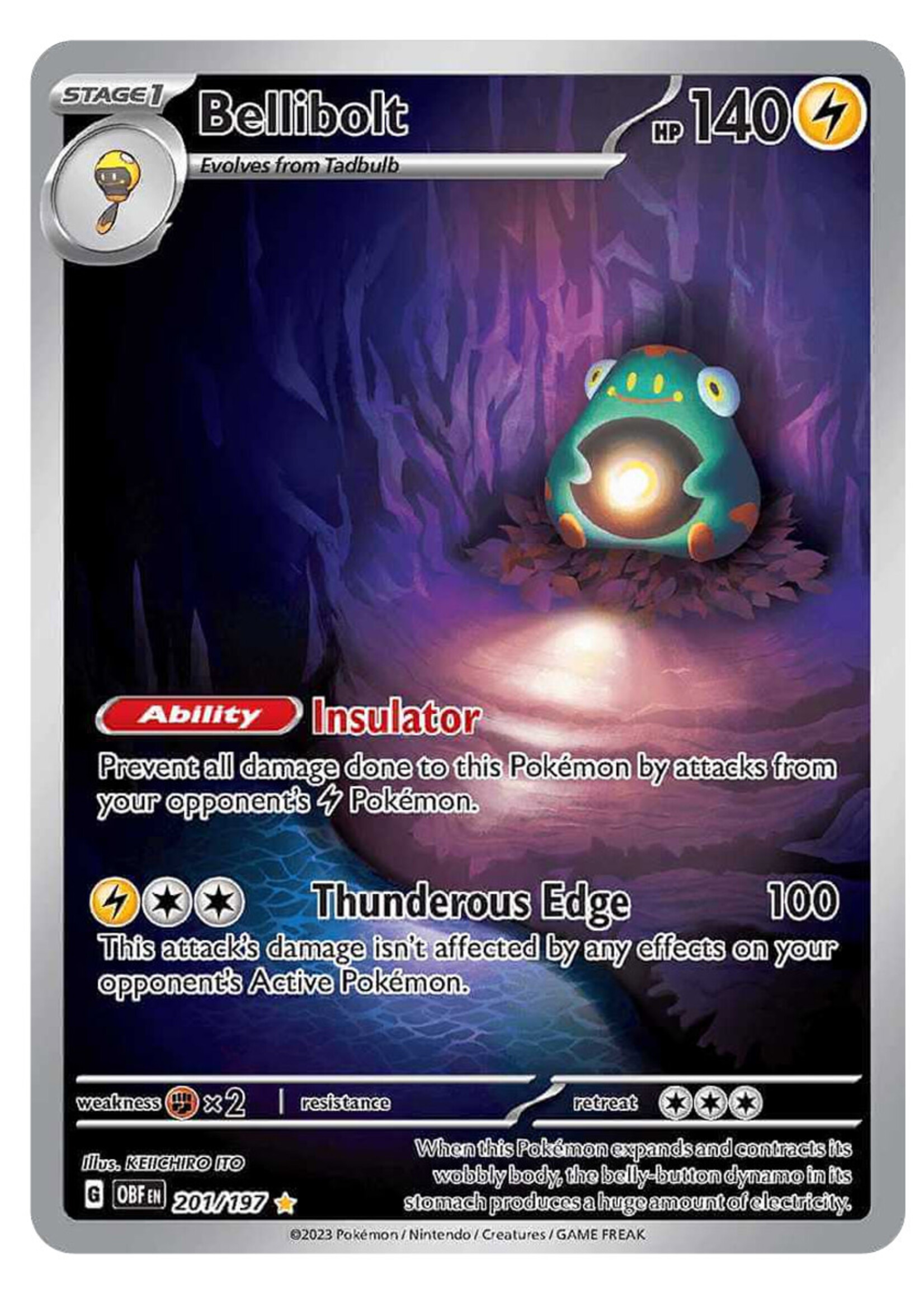 Bellibolt 201 (OBF): near mint