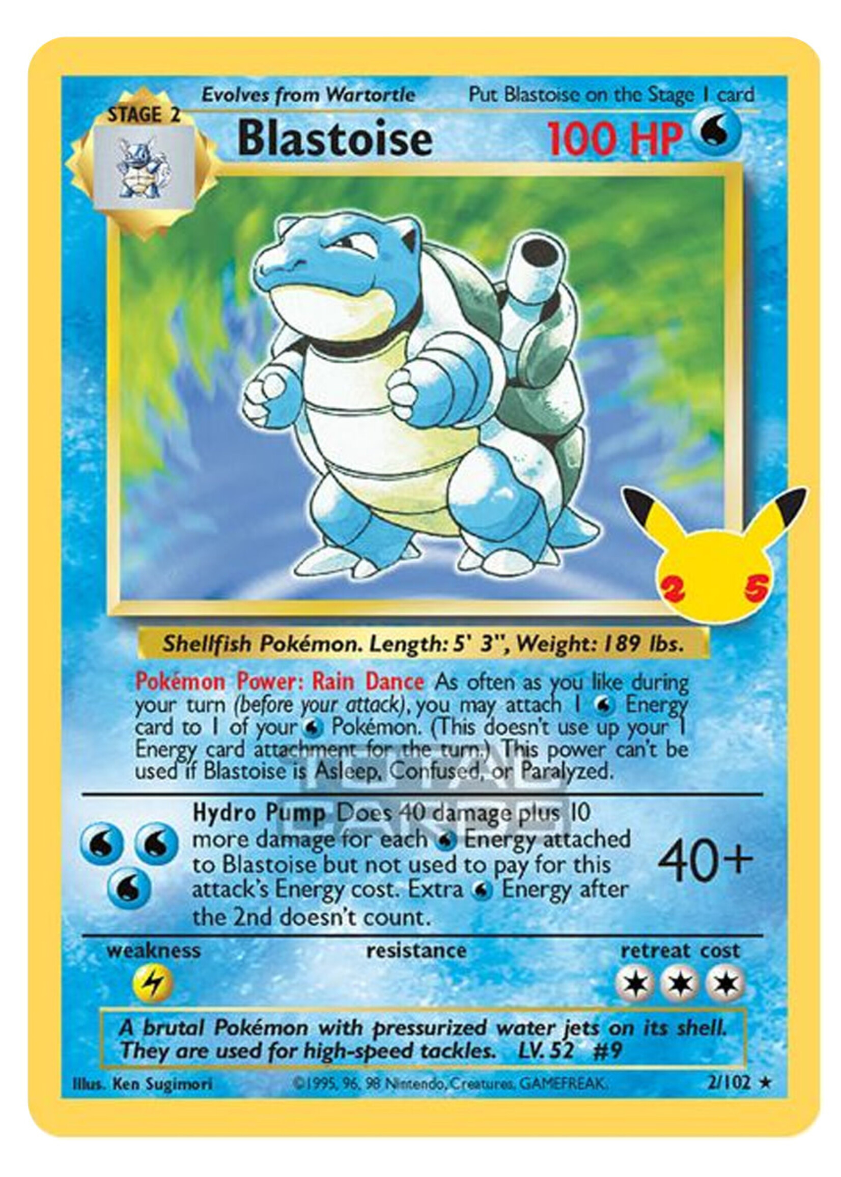 Blastoise 2 (CEL): near mint