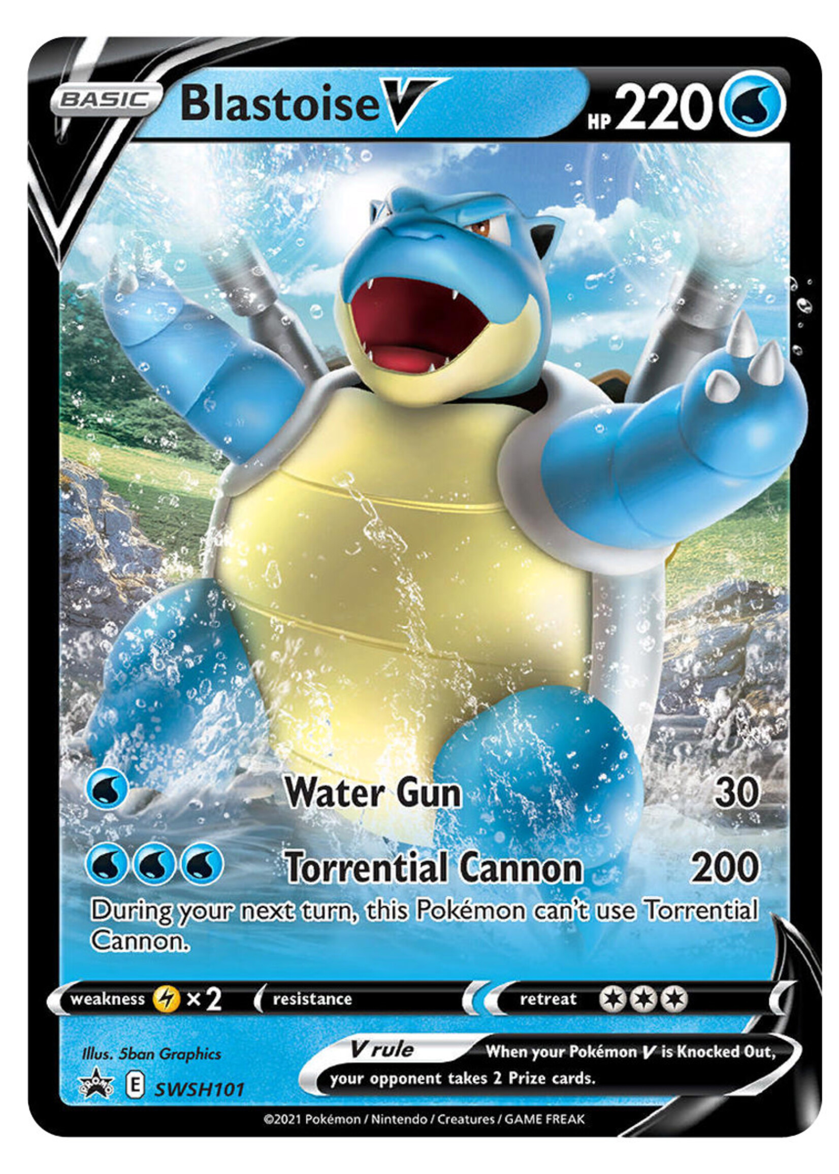 Blastoise V 101 (SWSH): good